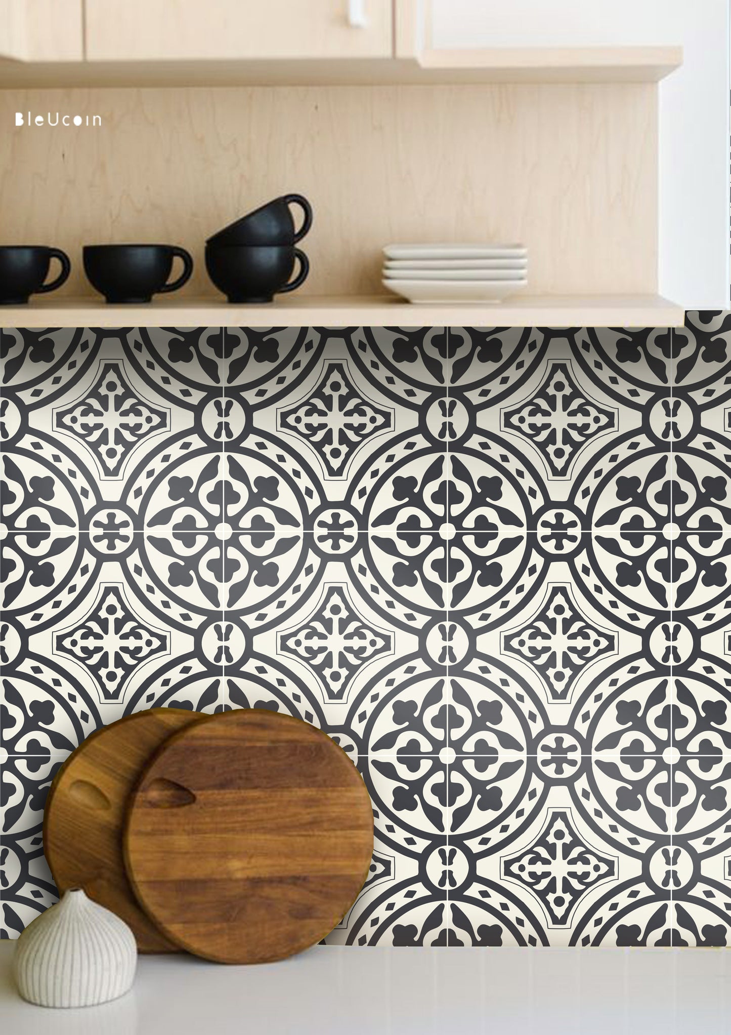 Loures Grey Peel & Stick Tile Decal