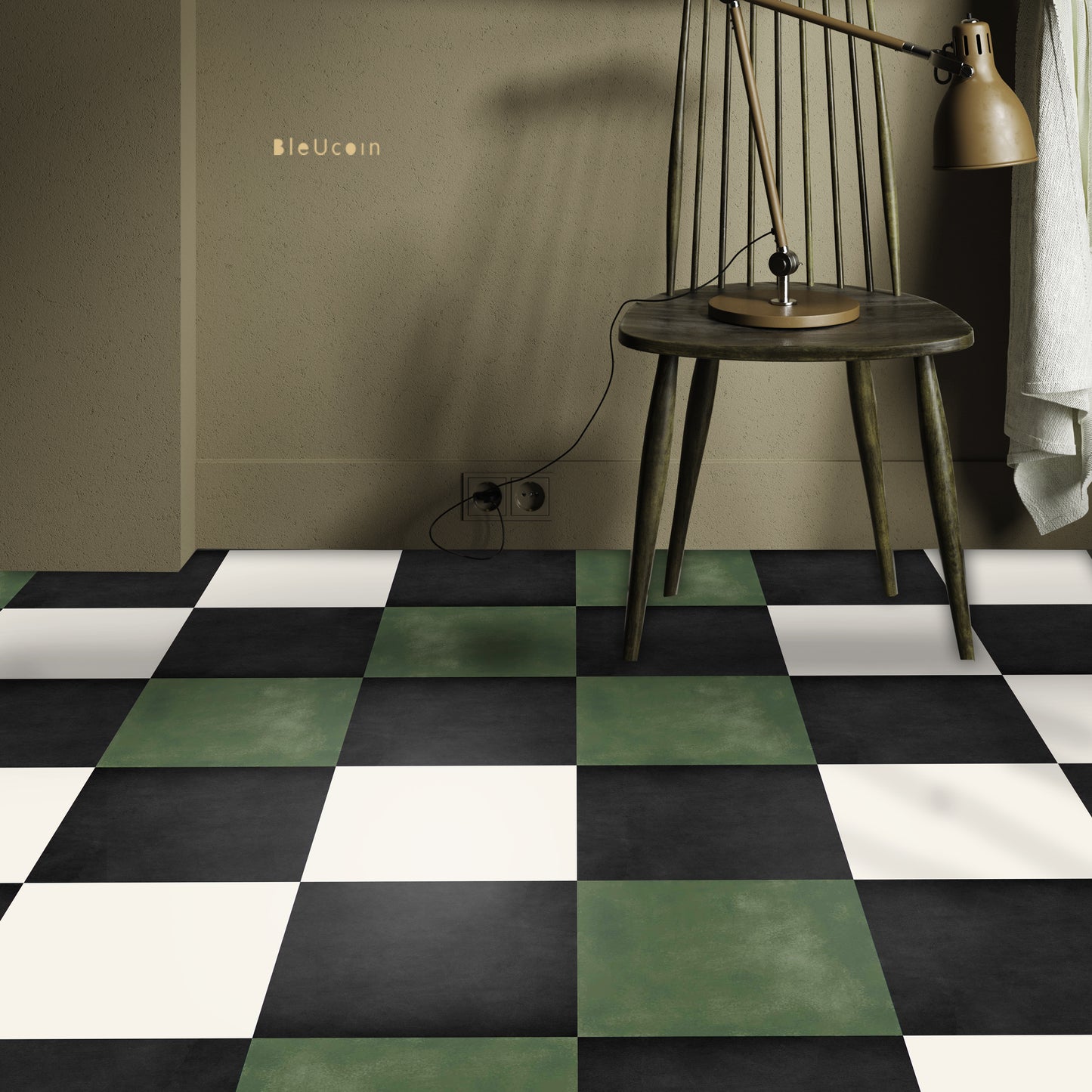 Marshall Basil Checker Peel & Stick Tile