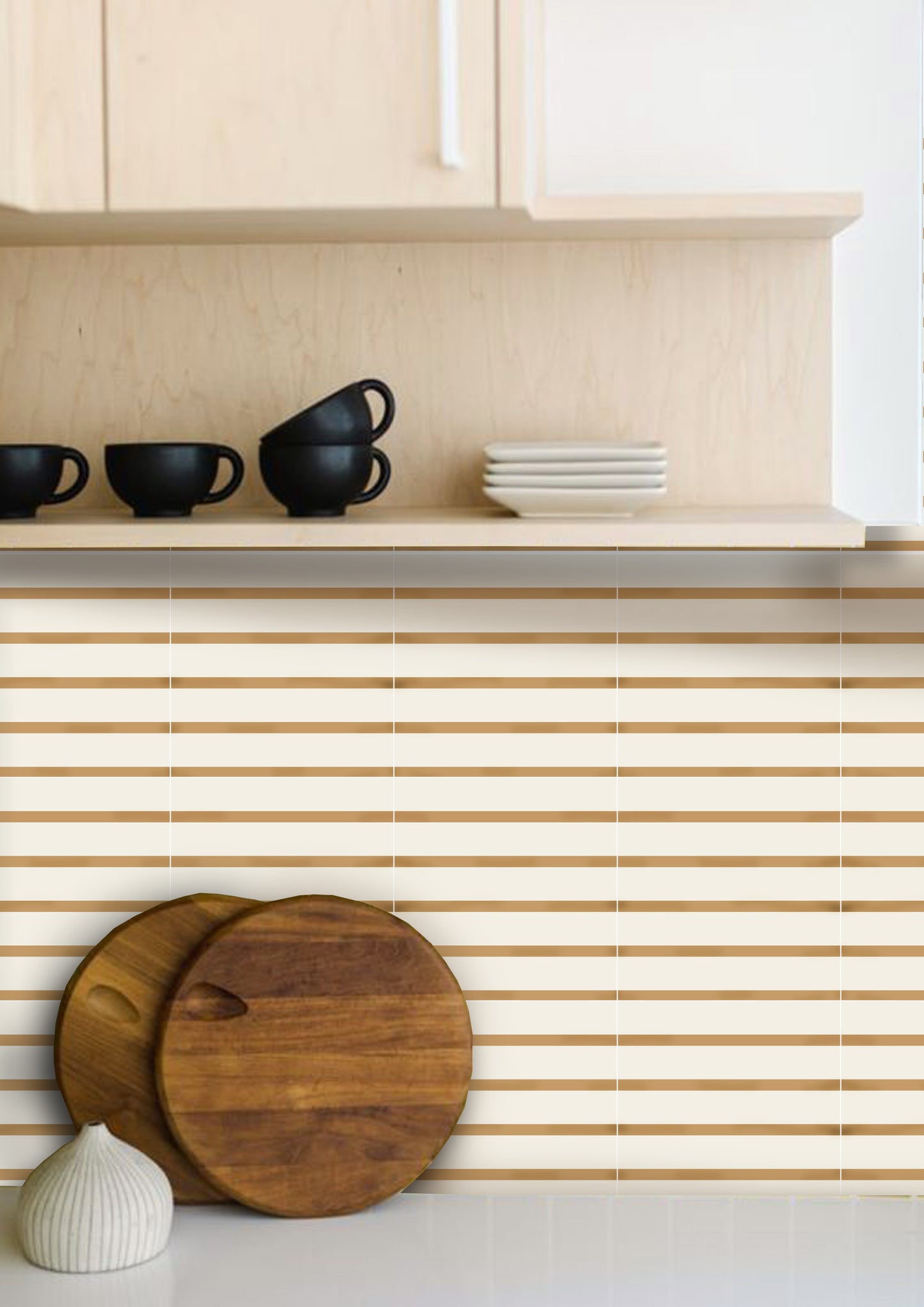 Subway Stripe Tan Peel & Stick Tile