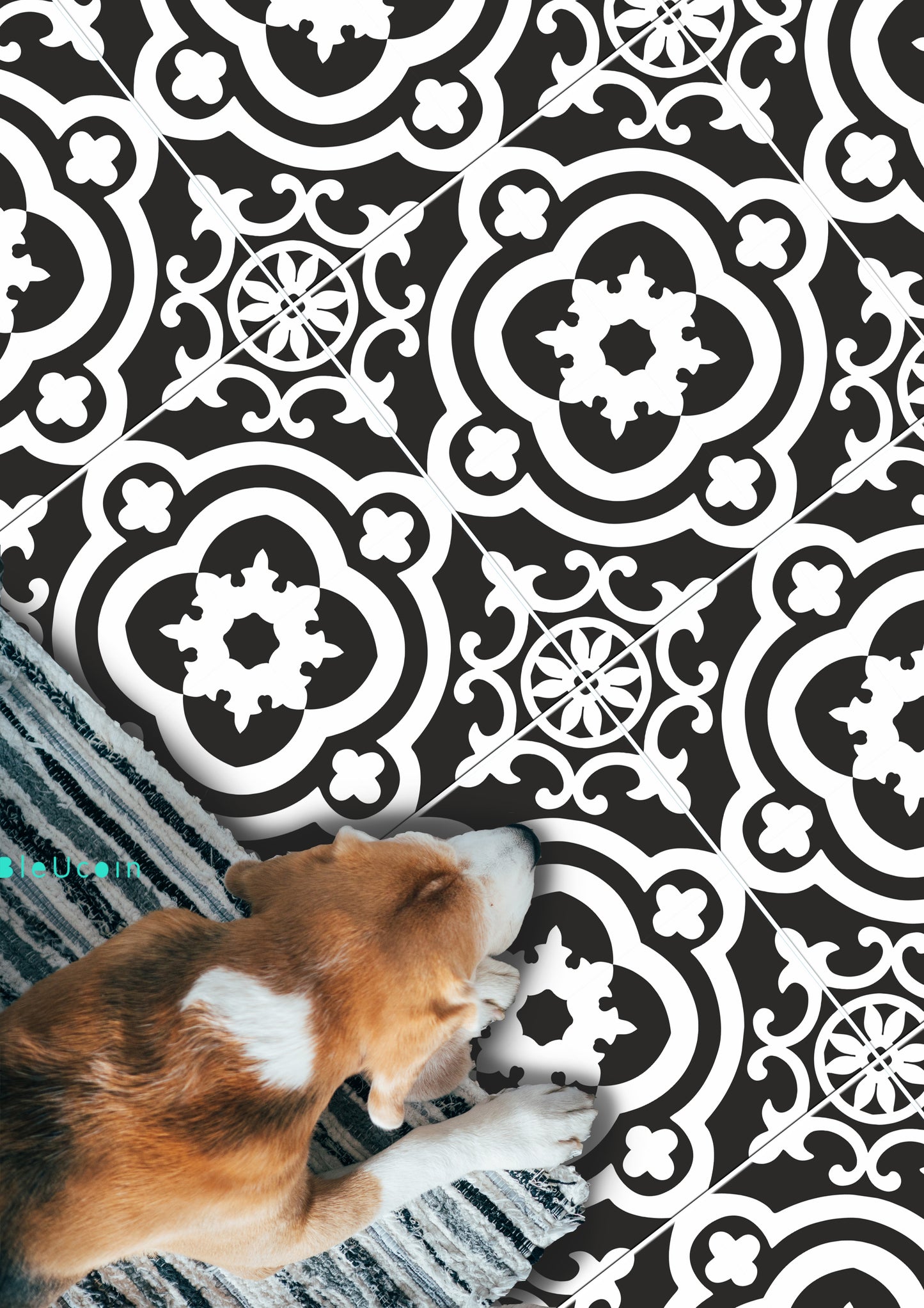 Panama Premium Peel and Stick Floor Tile Stickers | Removable, Renter friendly with Anti-Slip finish in sturdy 520 microns