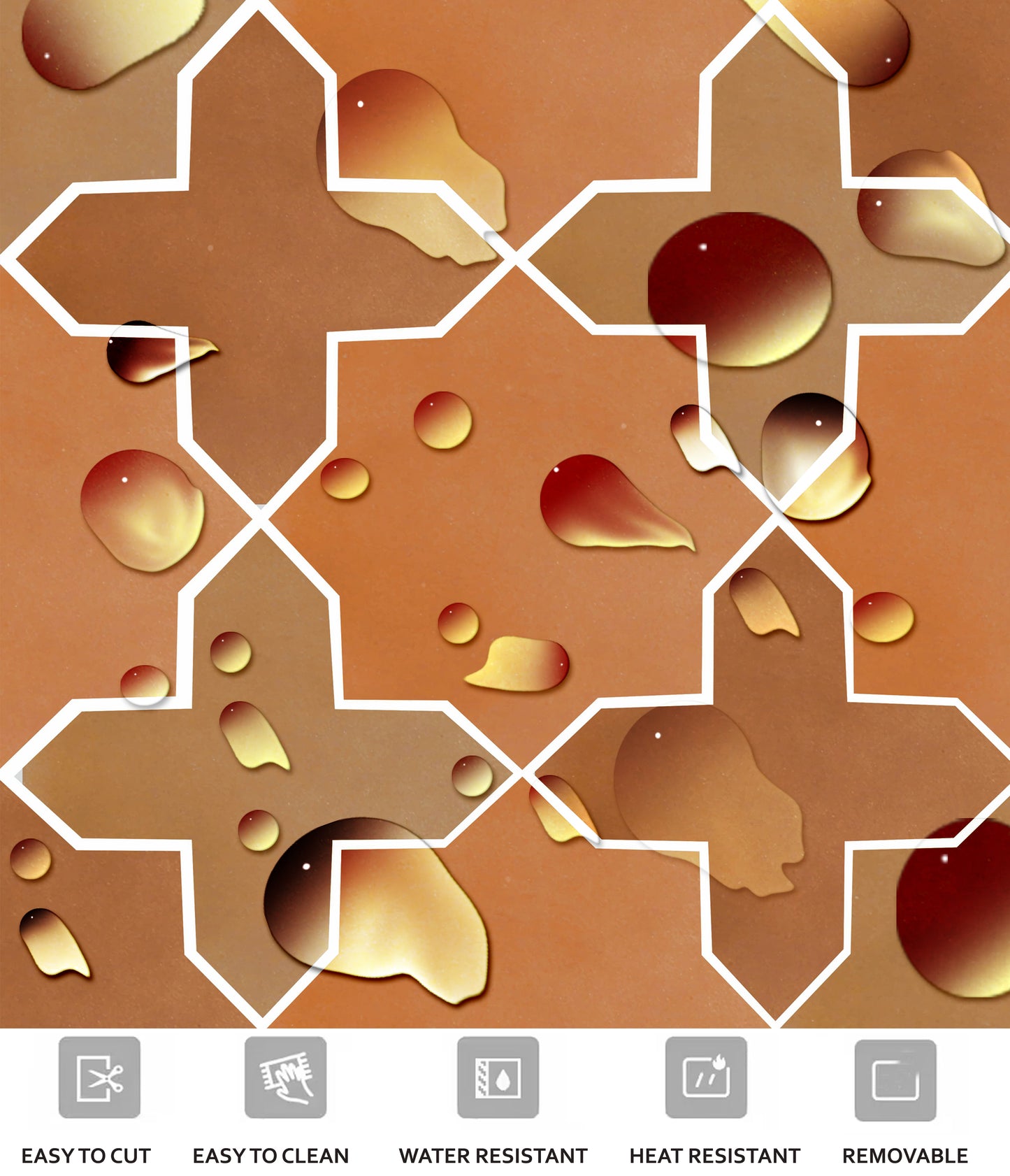 50% DISCOUNT - Boston 8" x 8" - 44 Pcs Anti-Slip