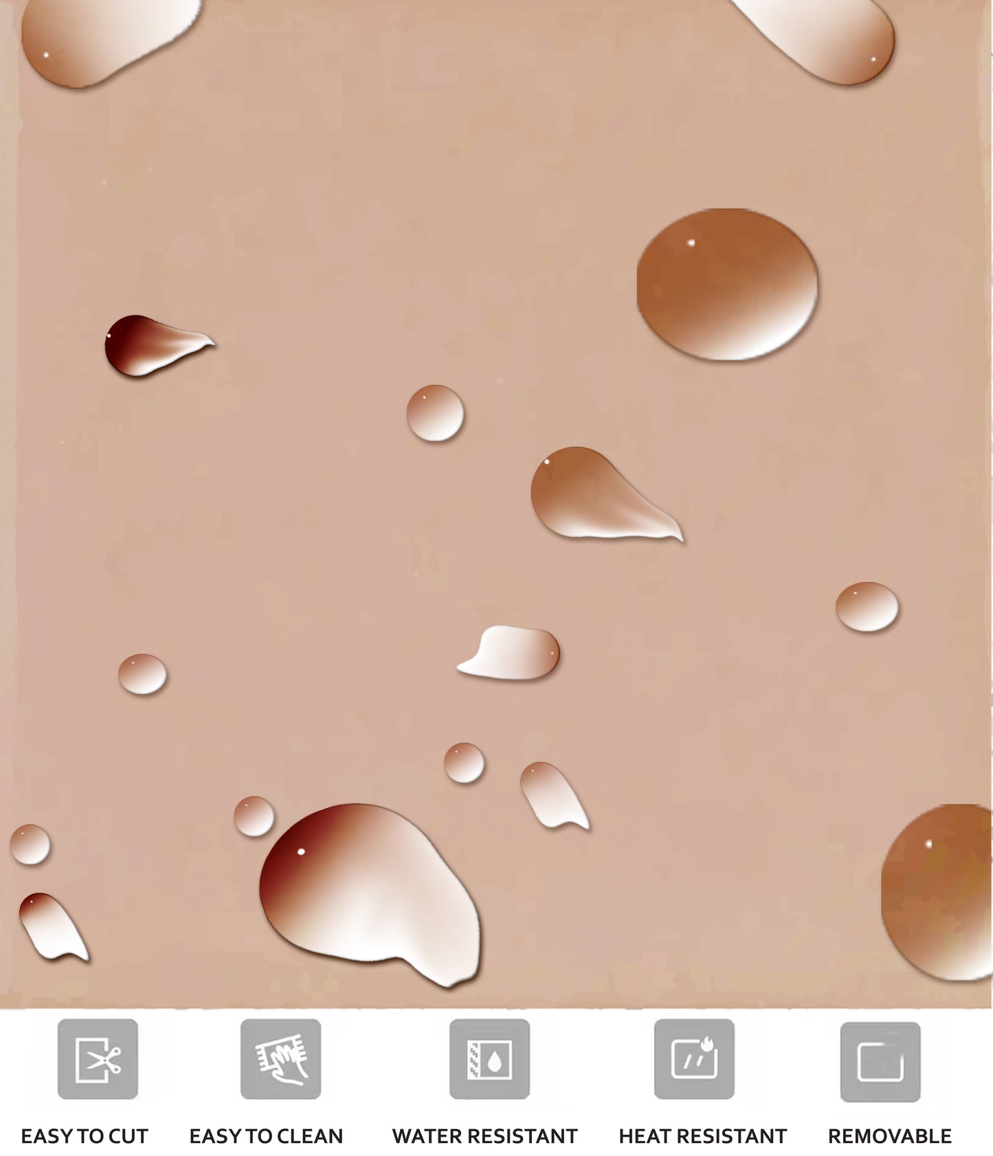 Blush Premium Peel and Stick Floor Tile Stickers | Removable, Renter friendly with Anti-Slip finish in sturdy 520 microns