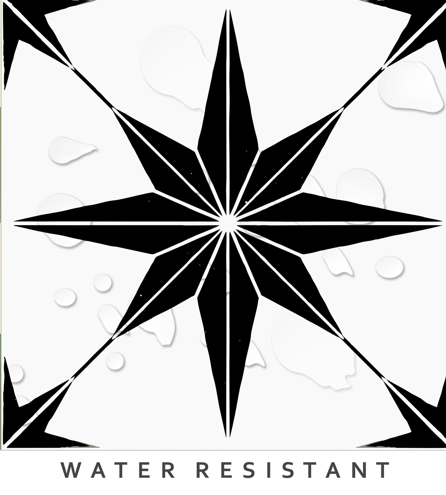 50% DISCOUNT- Positano Cuba Black 4" x 4" - 40 pcs Peel & Stick Flooring