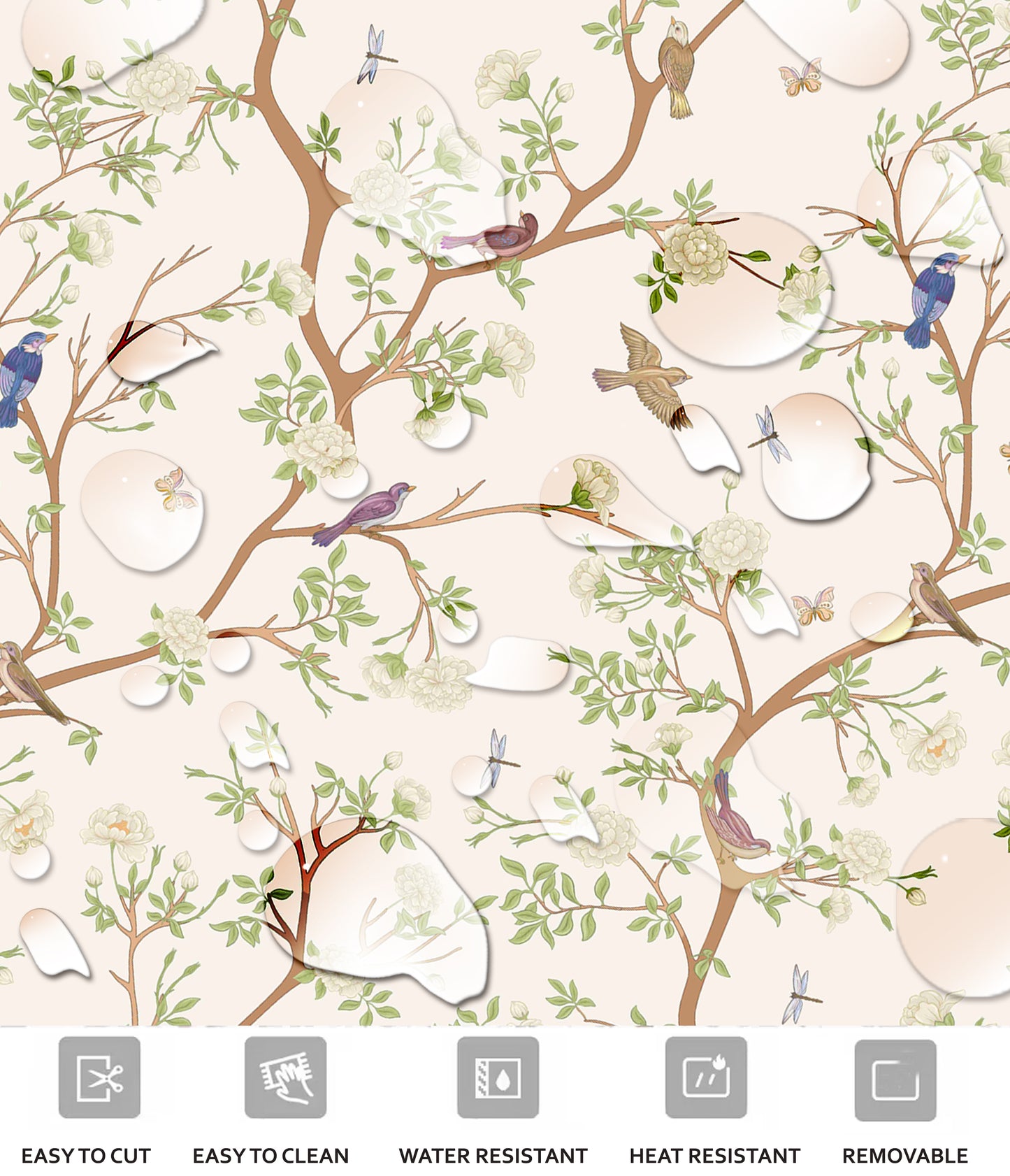 Chinoiserie Ivory Wallpaper