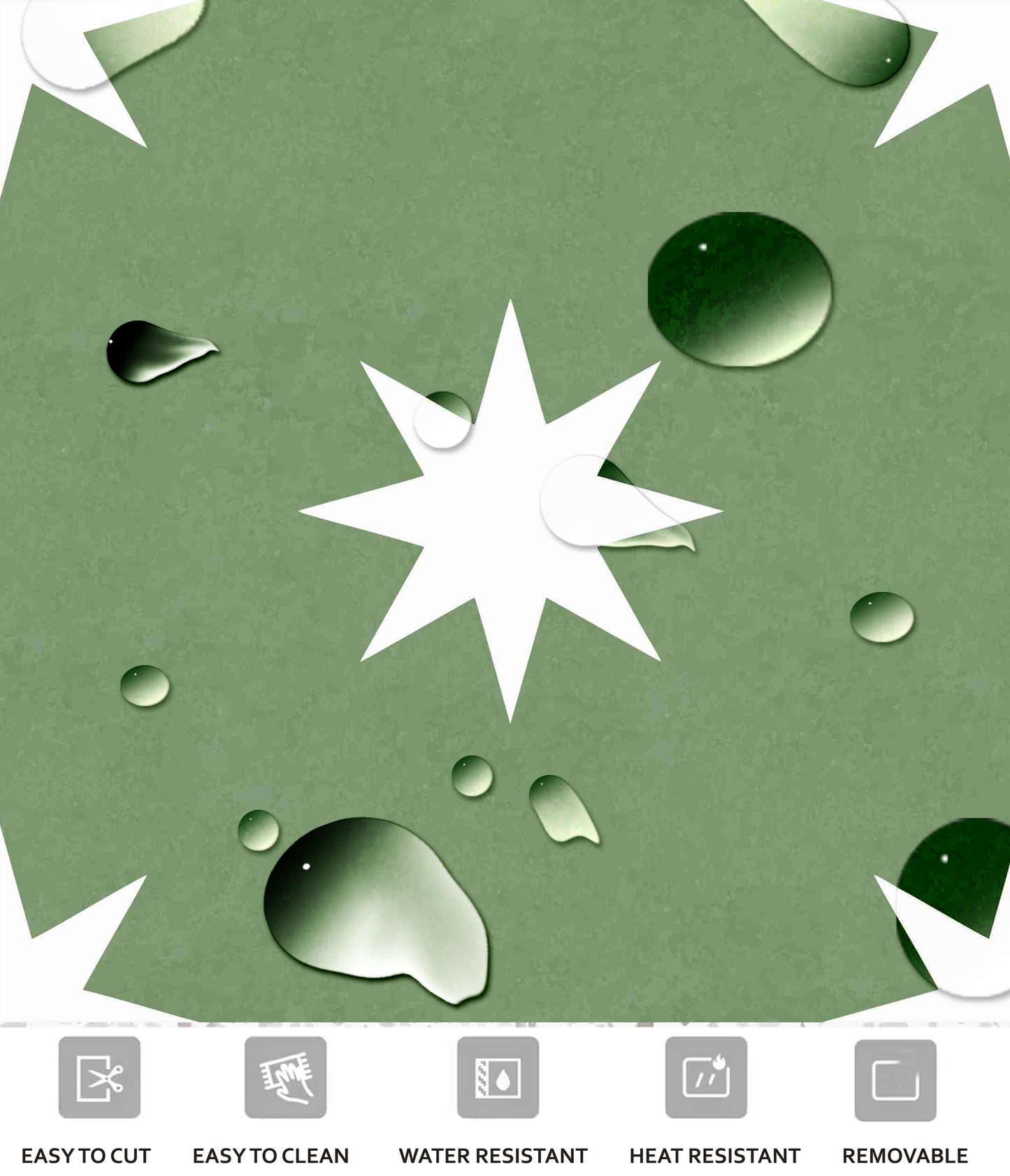 Derby Sage Premium Peel and Stick Floor Tile Stickers | Removable, Renter friendly with Anti-Slip finish in sturdy 520 microns