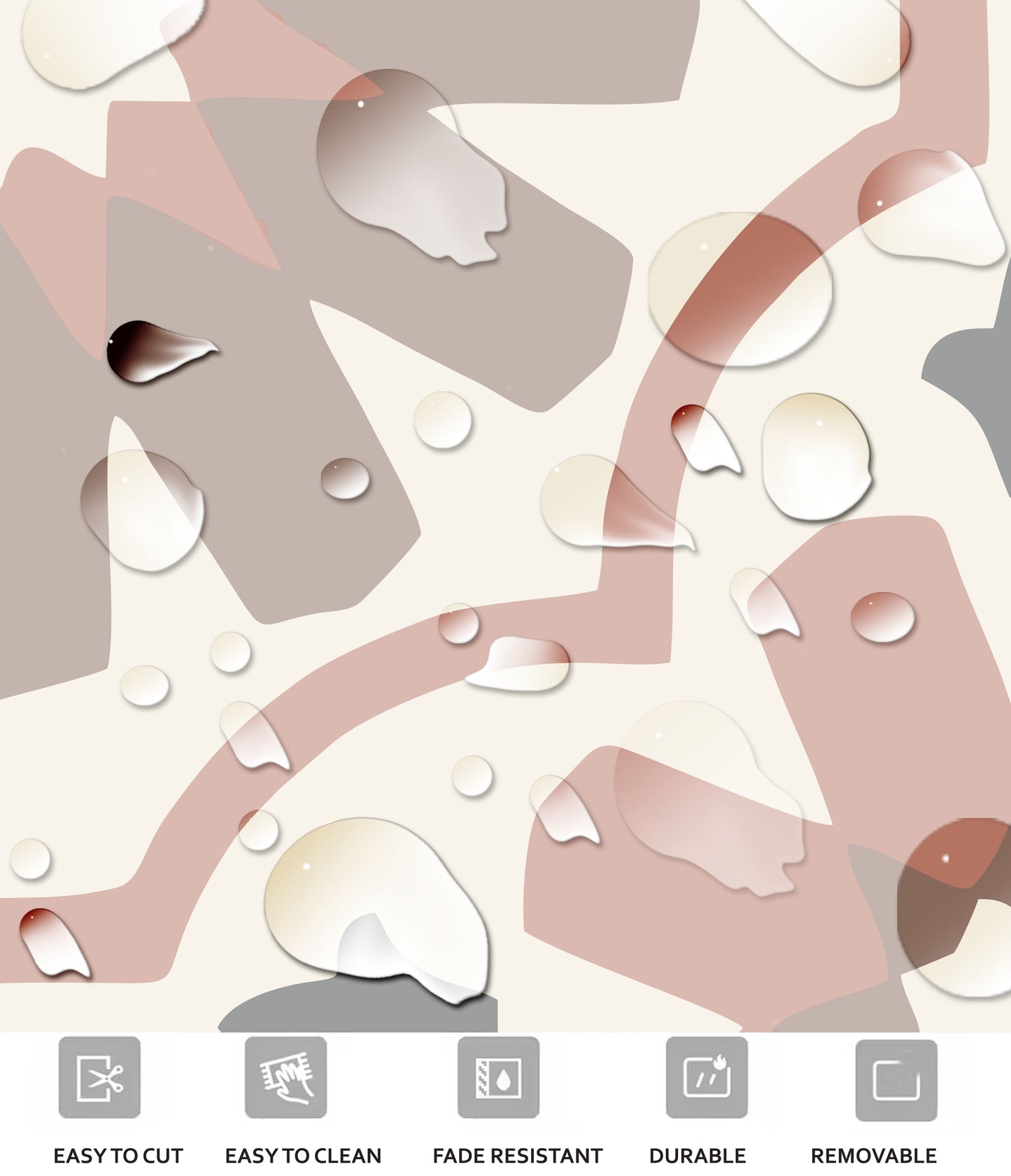 Venice Premium Peel and Stick Floor Tile Stickers | Removable, Renter friendly with Anti-Slip finish in sturdy 520 microns