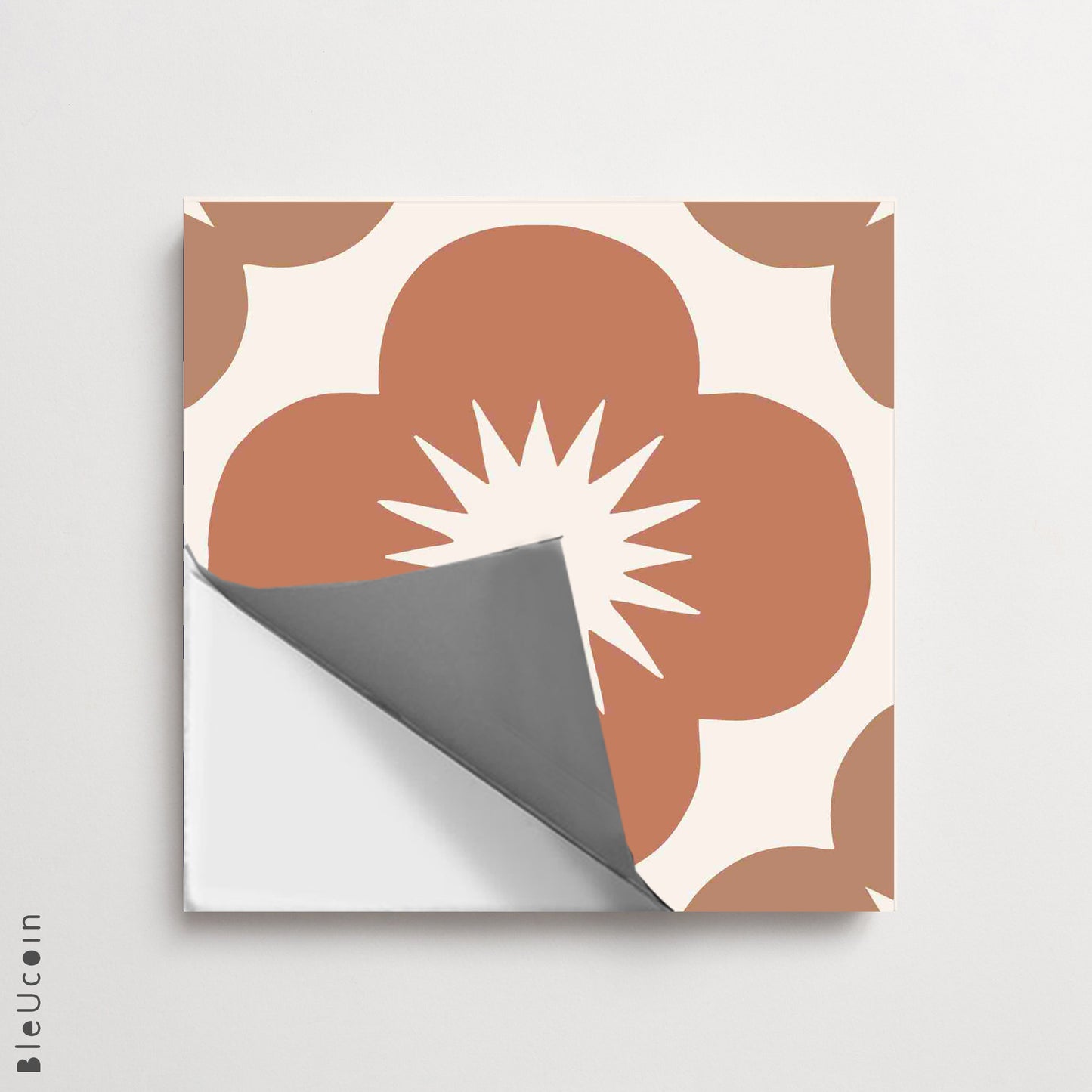 Sakura Terracotta Premium Peel and Stick Floor Tile Stickers | Removable, Renter friendly with Anti-Slip finish in sturdy 500 microns