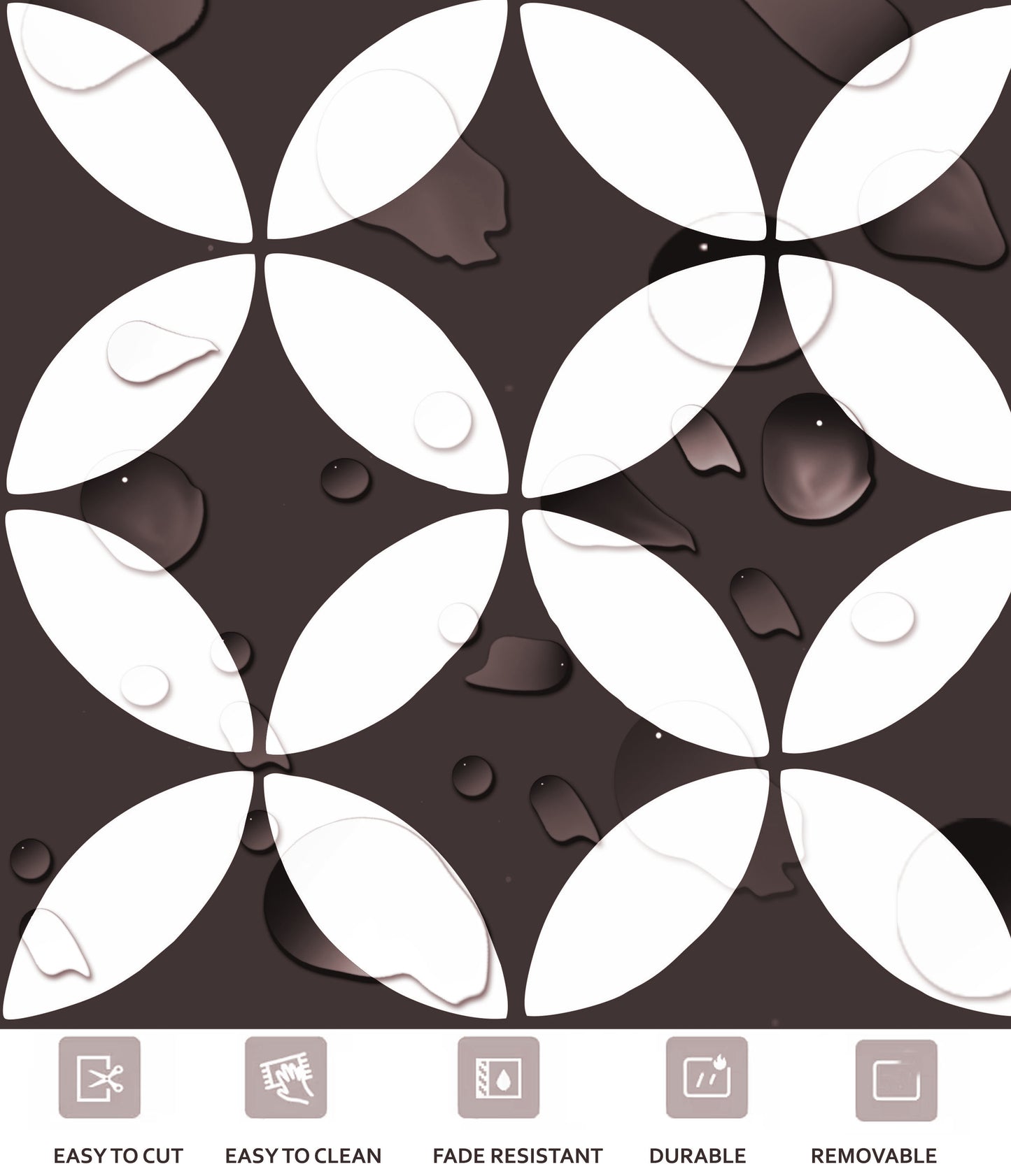 50% DISCOUNT - Barcelona Charcoal Chestnut 8" x 8" - 44 Pcs MATT