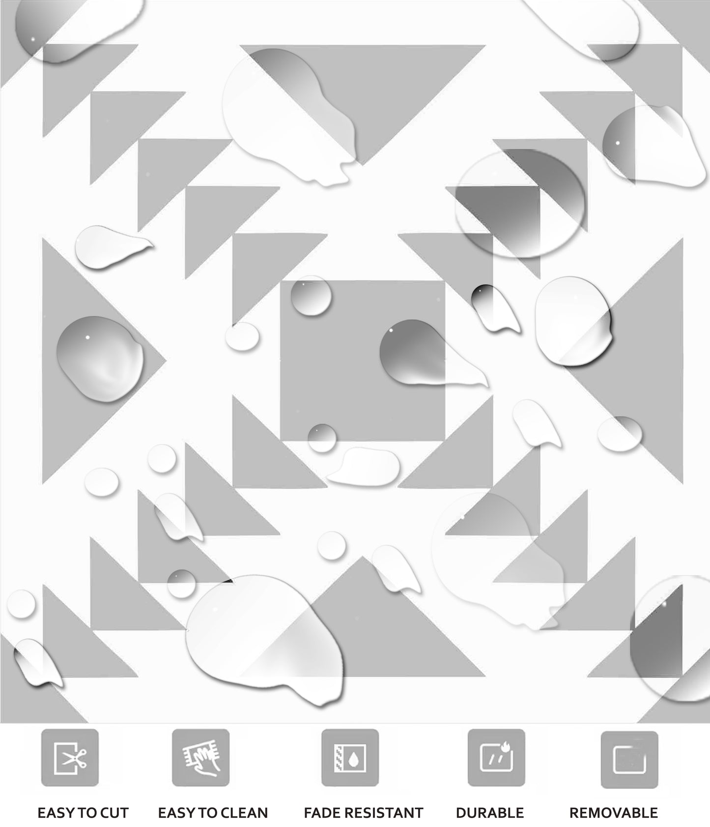 Stockholm Light Premium Peel and Stick Floor Tile Stickers | Removable, Renter friendly with Anti-Slip finish in sturdy 520 microns
