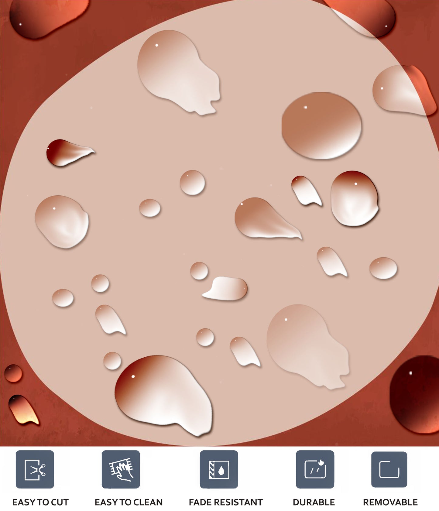 Ravello Petra Premium Peel and Stick Floor Tile Stickers | Removable, Renter friendly with Anti-Slip finish in sturdy 520 microns
