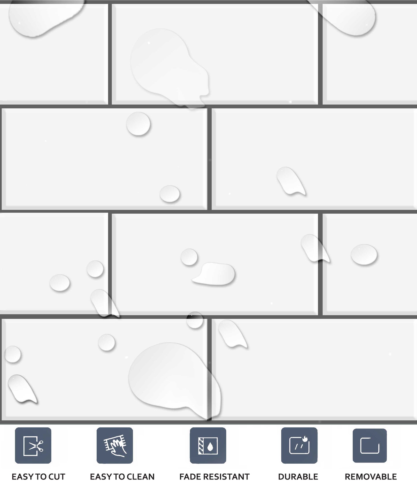 Off white Subway Peel & Stick Tile