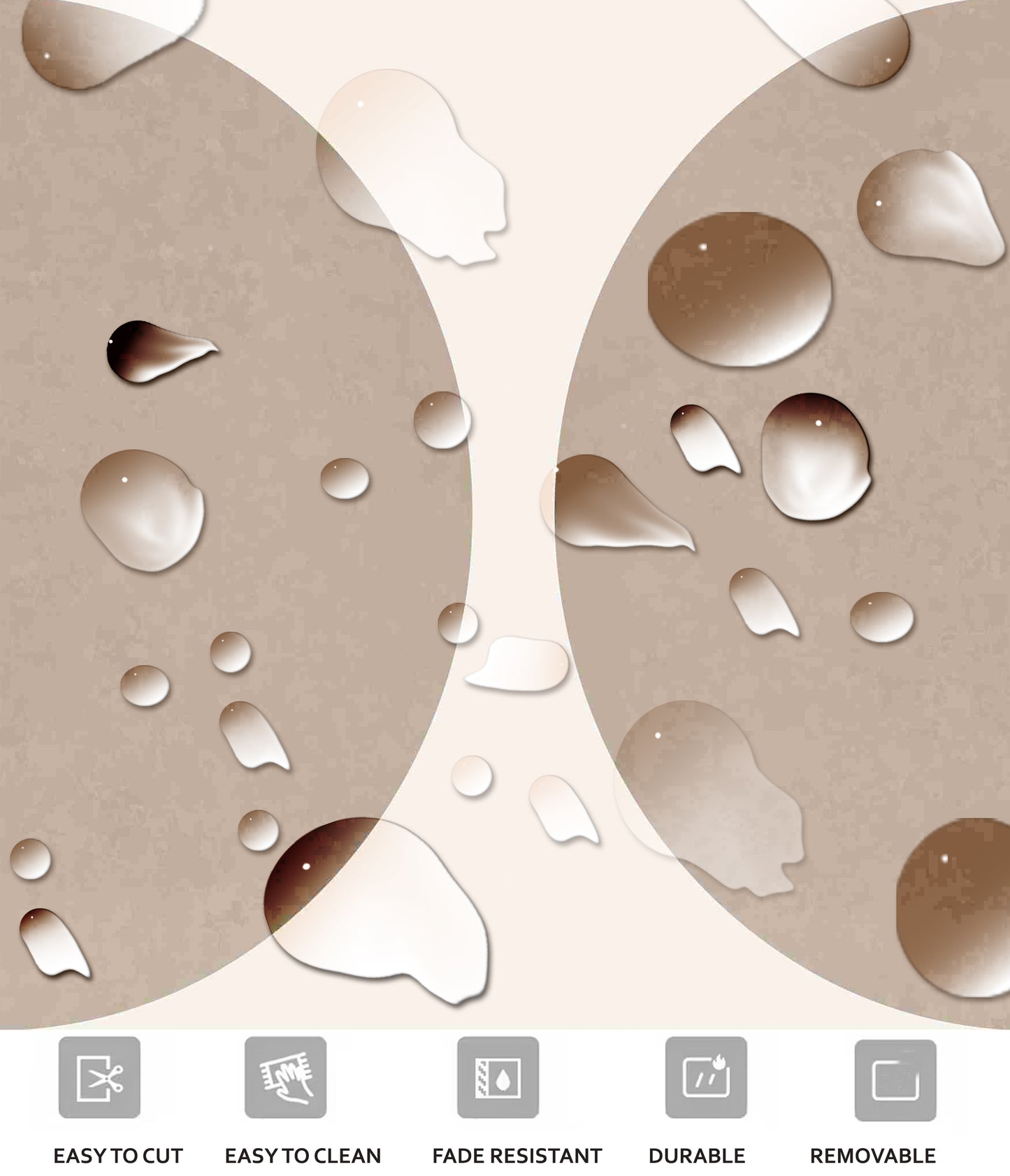 Parma Sand Premium Peel and Stick Floor Tile Stickers | Removable, Renter friendly with Anti-Slip finish in sturdy 520 microns