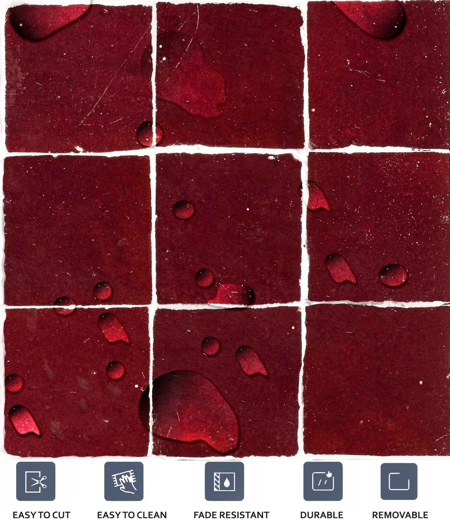 Oxblood Peel & Stick Tile