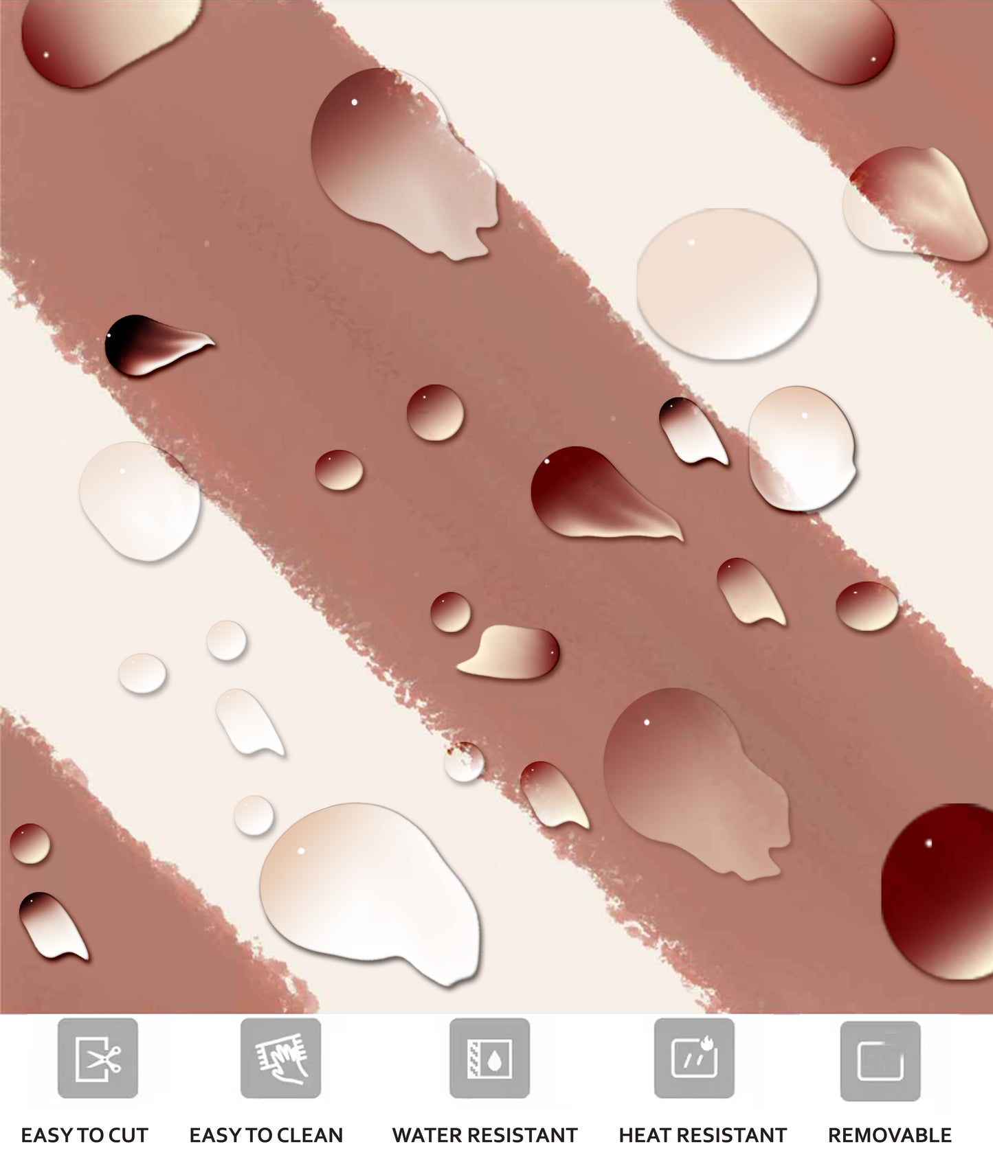 Chittor Rust Premium Peel and Stick Floor Tile Stickers | Removable, Renter friendly with Anti-Slip finish in sturdy 520 microns