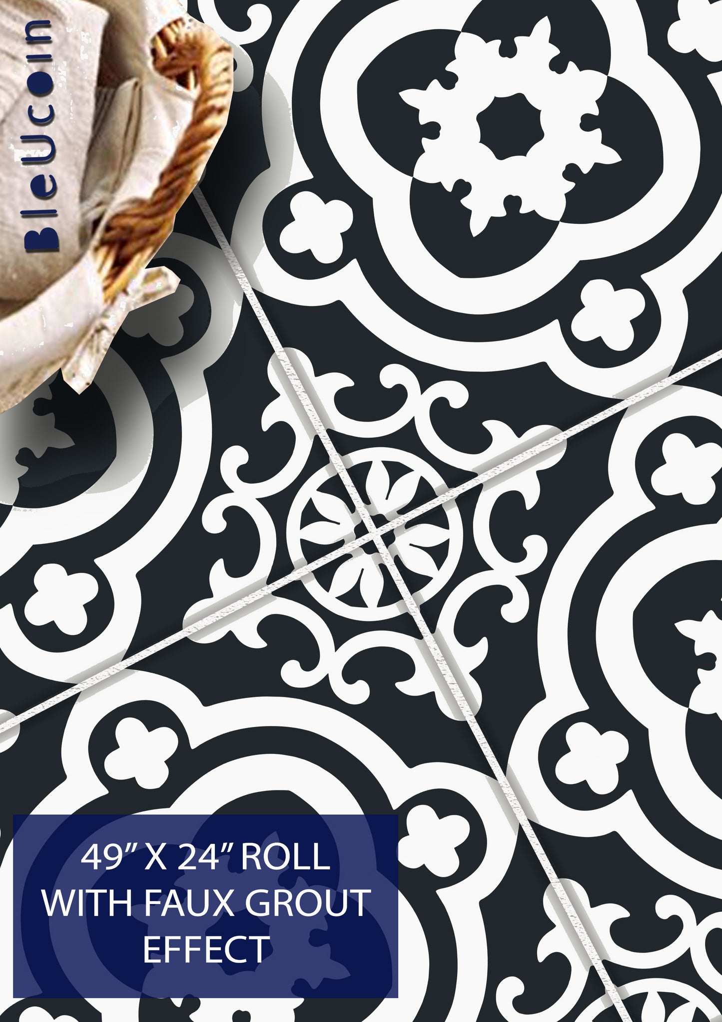 Panama Premium Peel and Stick Floor Tile Stickers | Removable, Renter friendly with Anti-Slip finish in sturdy 520 microns