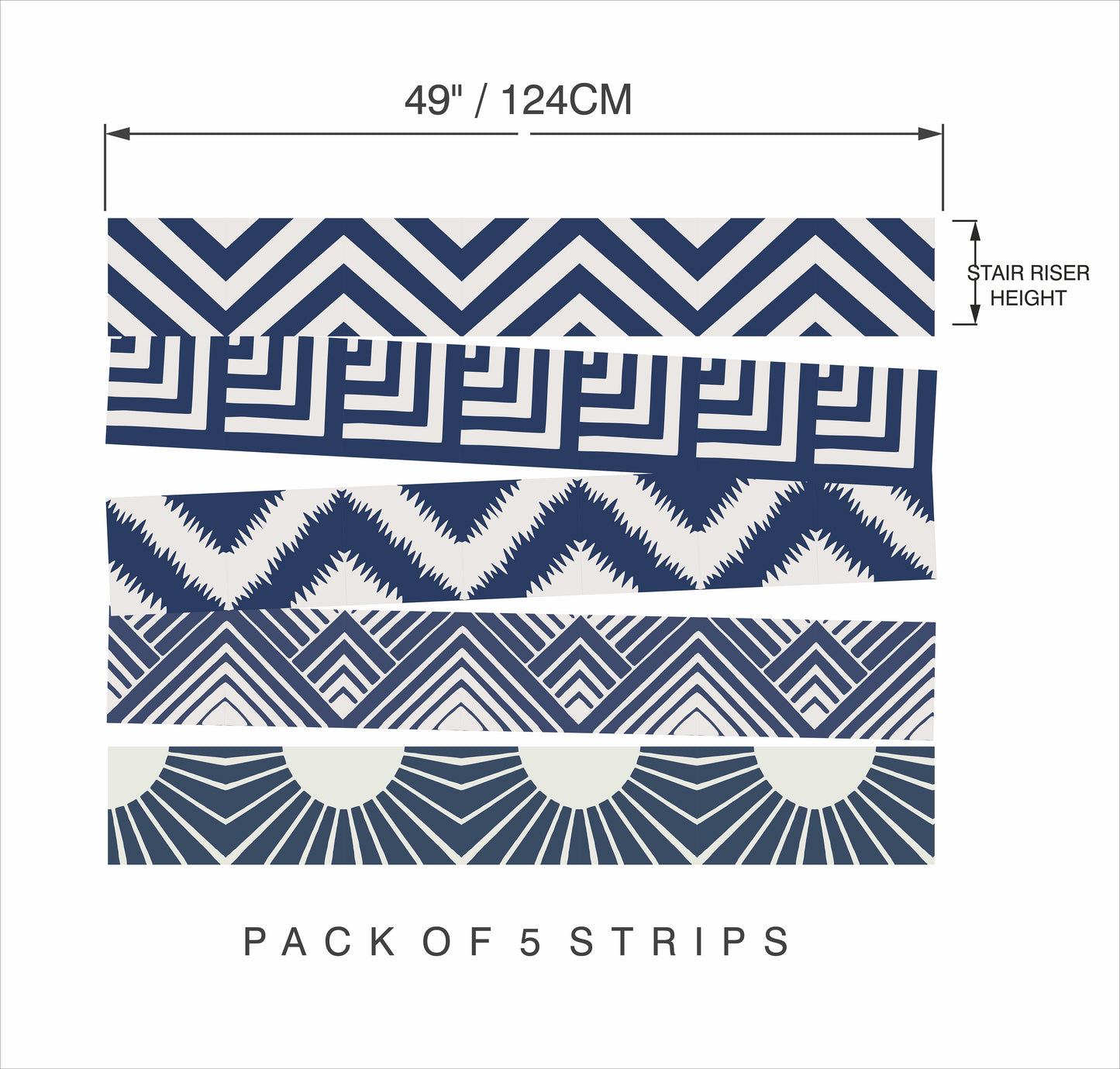 Pushkar Blue Stair Strips