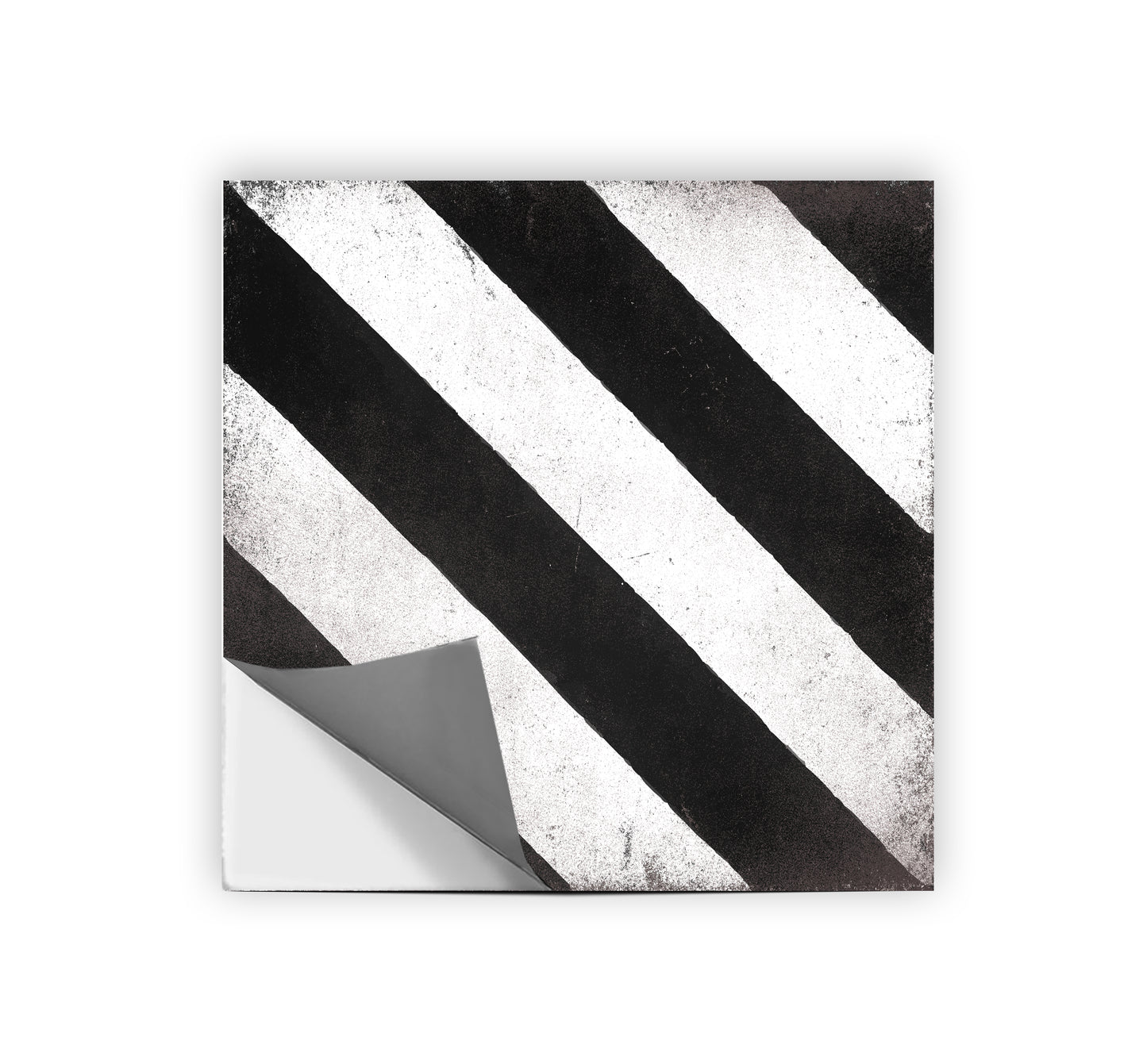 Vatican Vintage Black Premium Peel and Stick Floor Tile Stickers | Removable, Renter friendly with Anti-Slip finish in sturdy 520 microns
