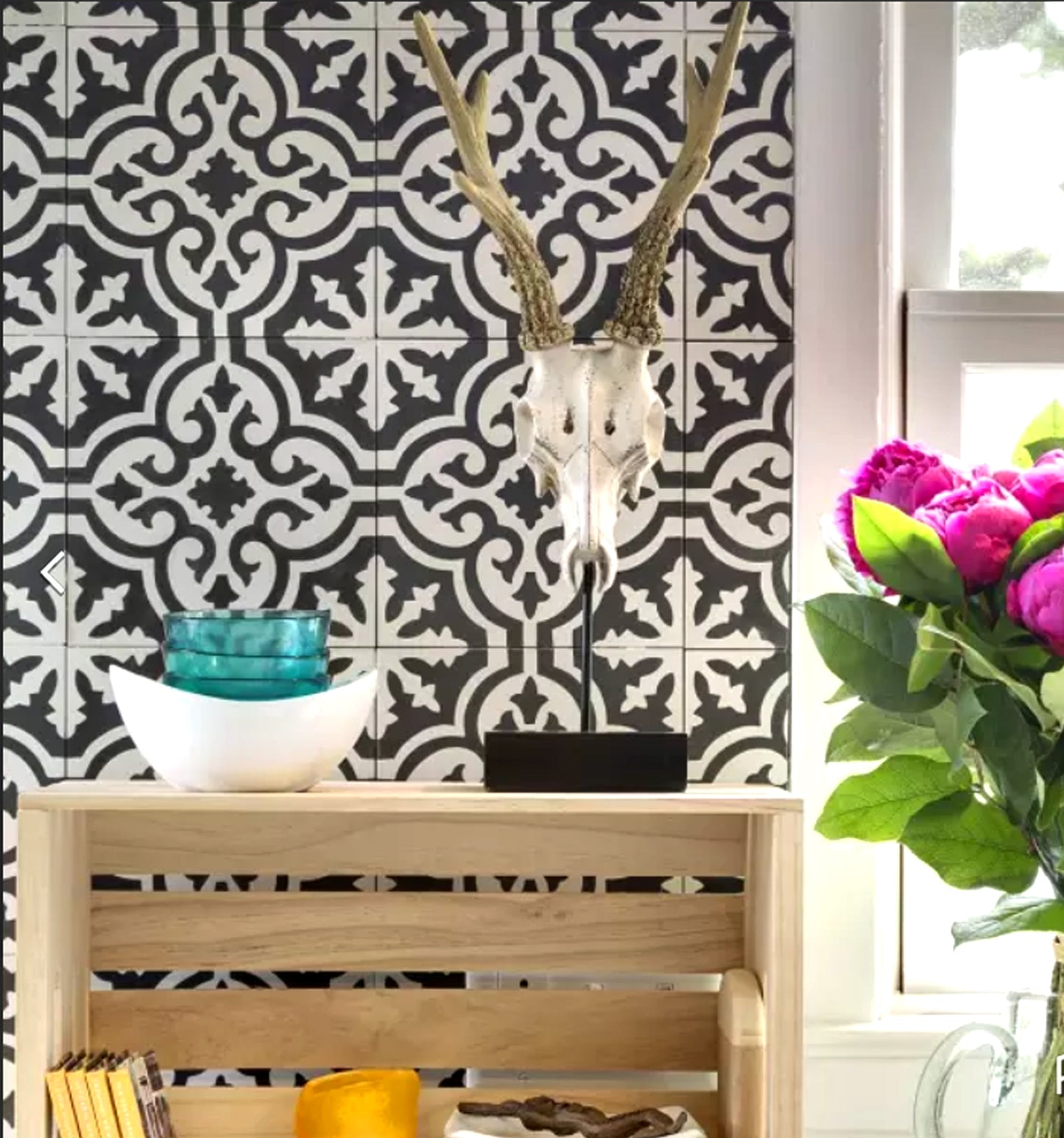 Meridian Charcoal Peel & Stick Tile
