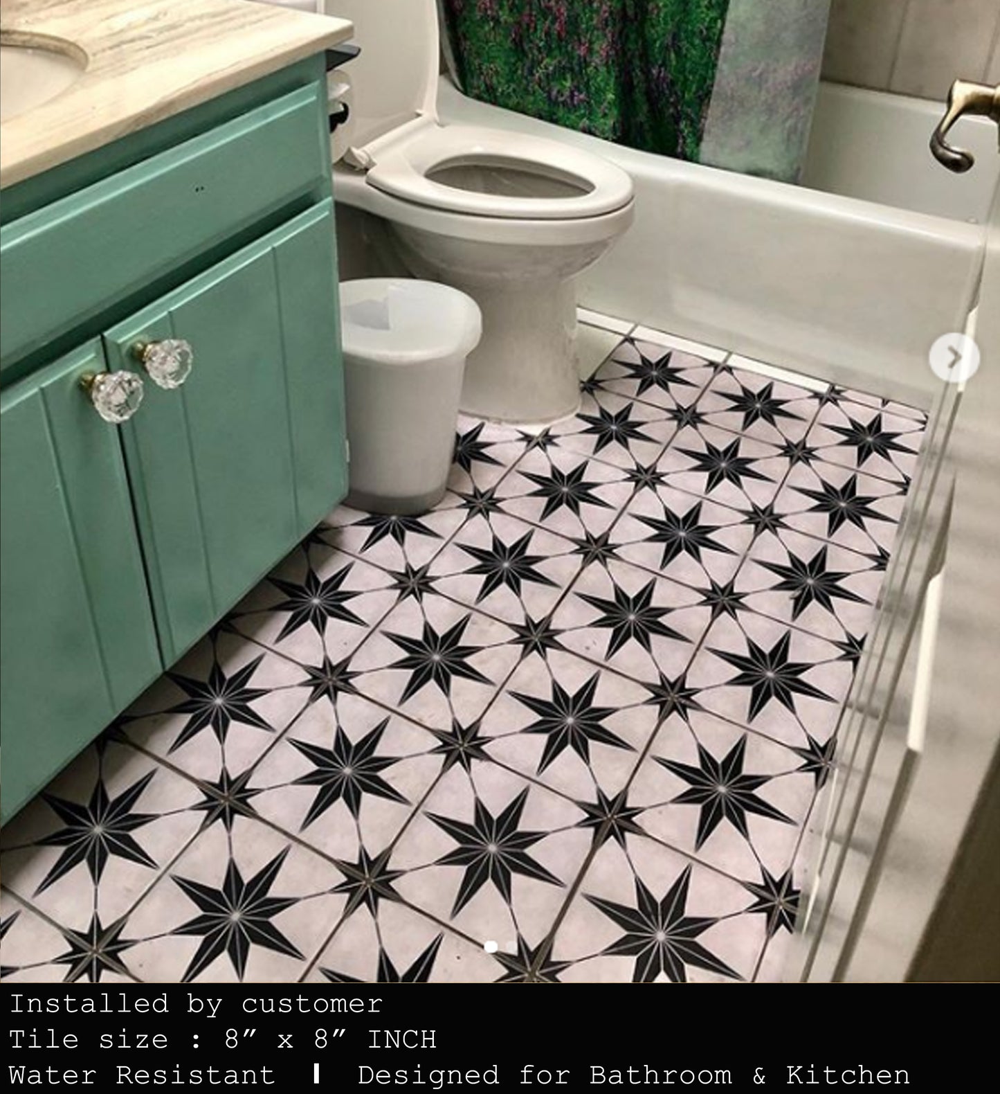 Positano Premium Peel and Stick Floor Tile Stickers | Removable, Renter friendly with Anti-Slip finish in sturdy 520 microns