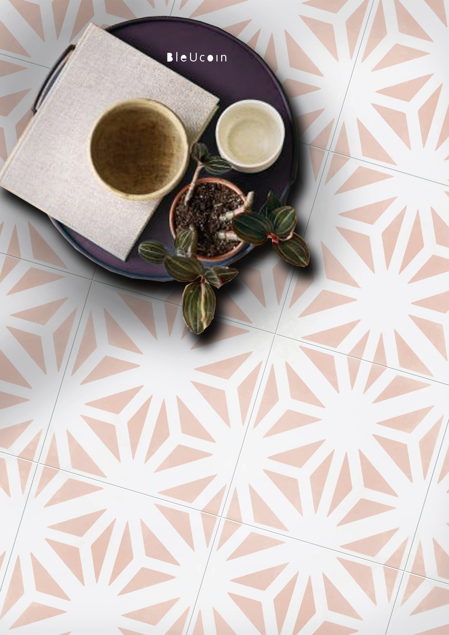 Verona Rouge Premium Peel and Stick Floor Tile Stickers | Removable, Renter friendly with Anti-Slip finish in sturdy 520 microns