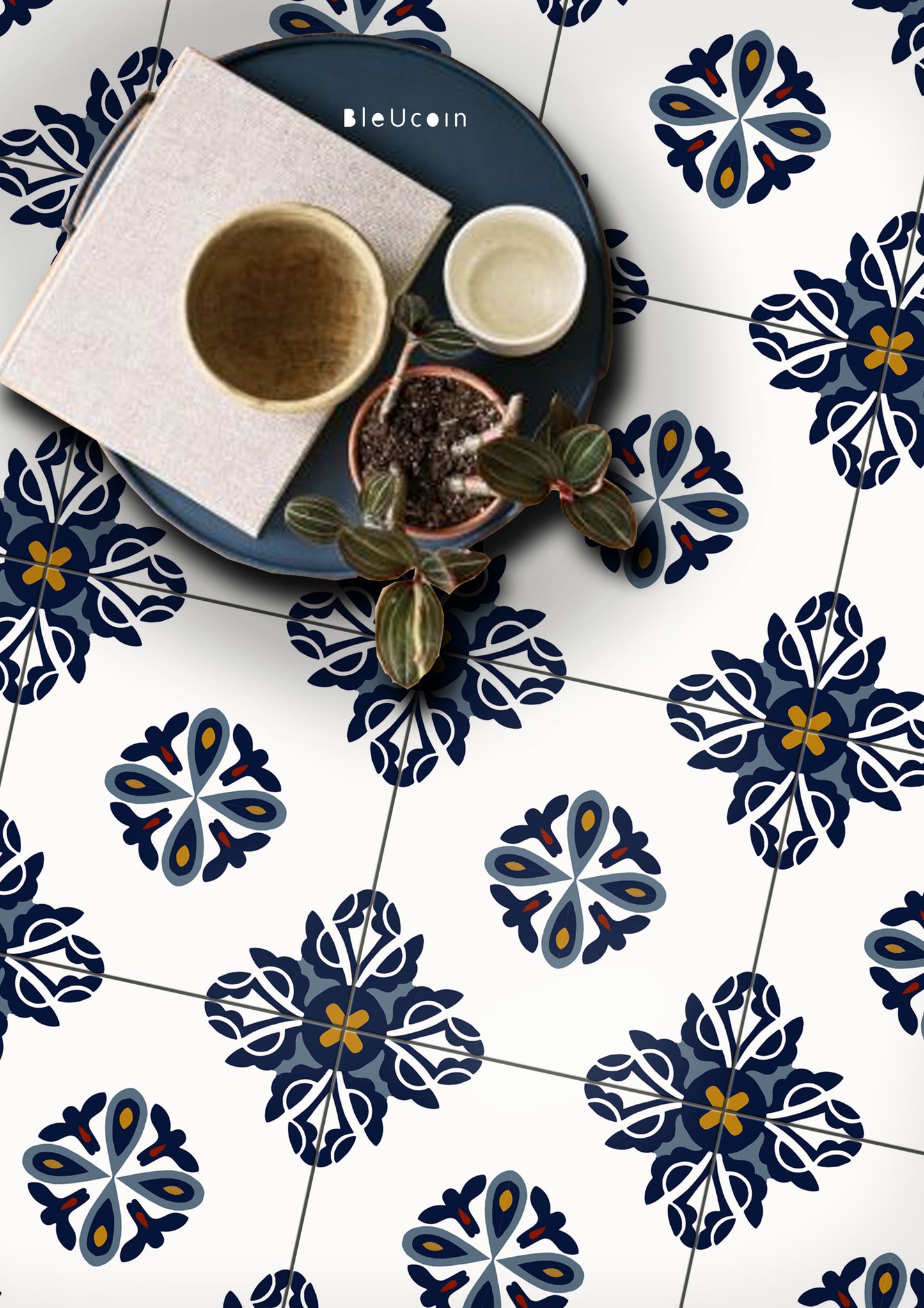 Ratnagiri Premium Peel and Stick Floor Tile Stickers | Removable, Renter friendly with Anti-Slip finish in sturdy 520 microns
