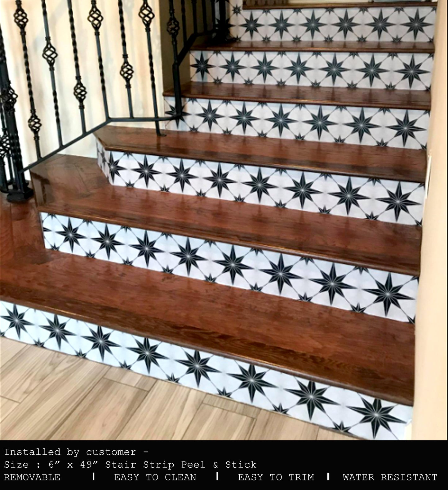 Positano Black Peel & Stick Tile