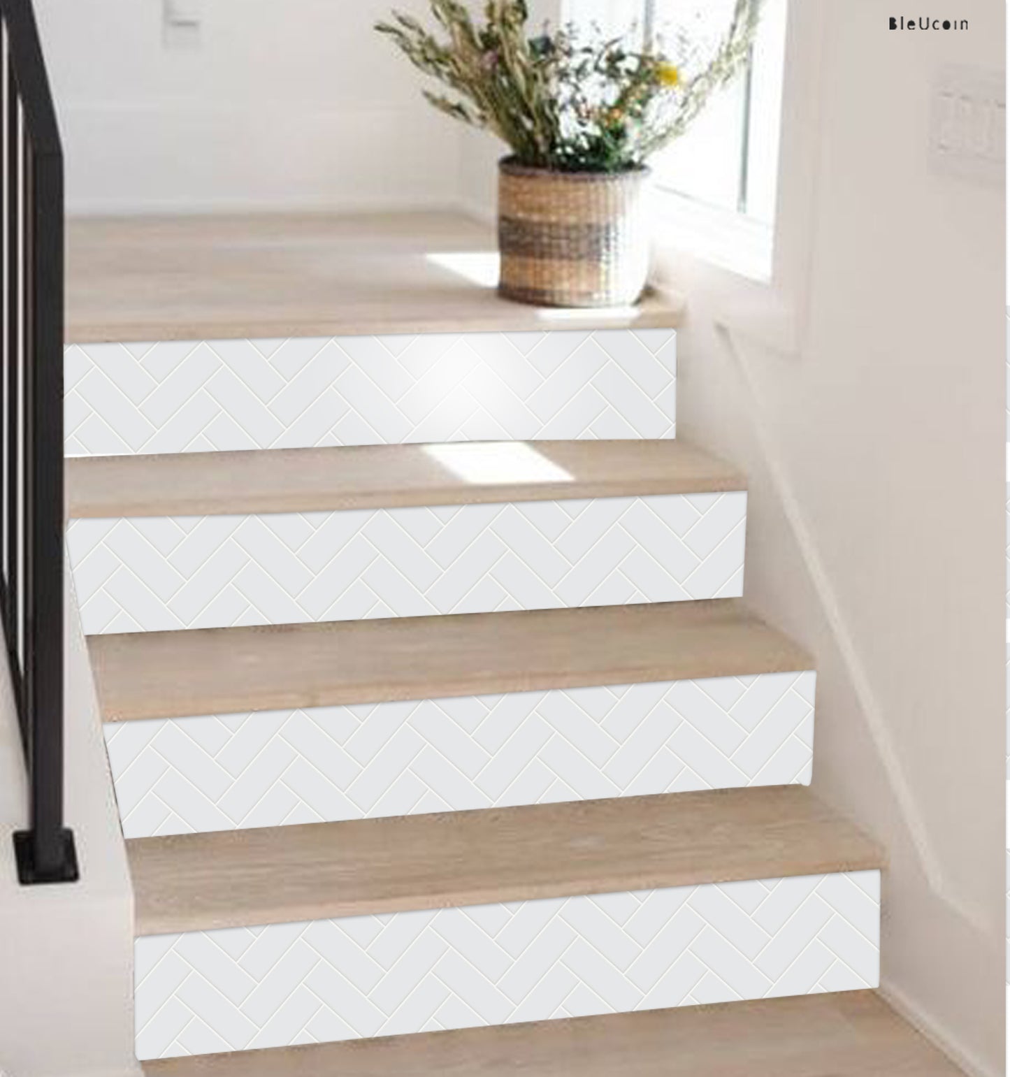 Ivory Herringbone Stair Strips