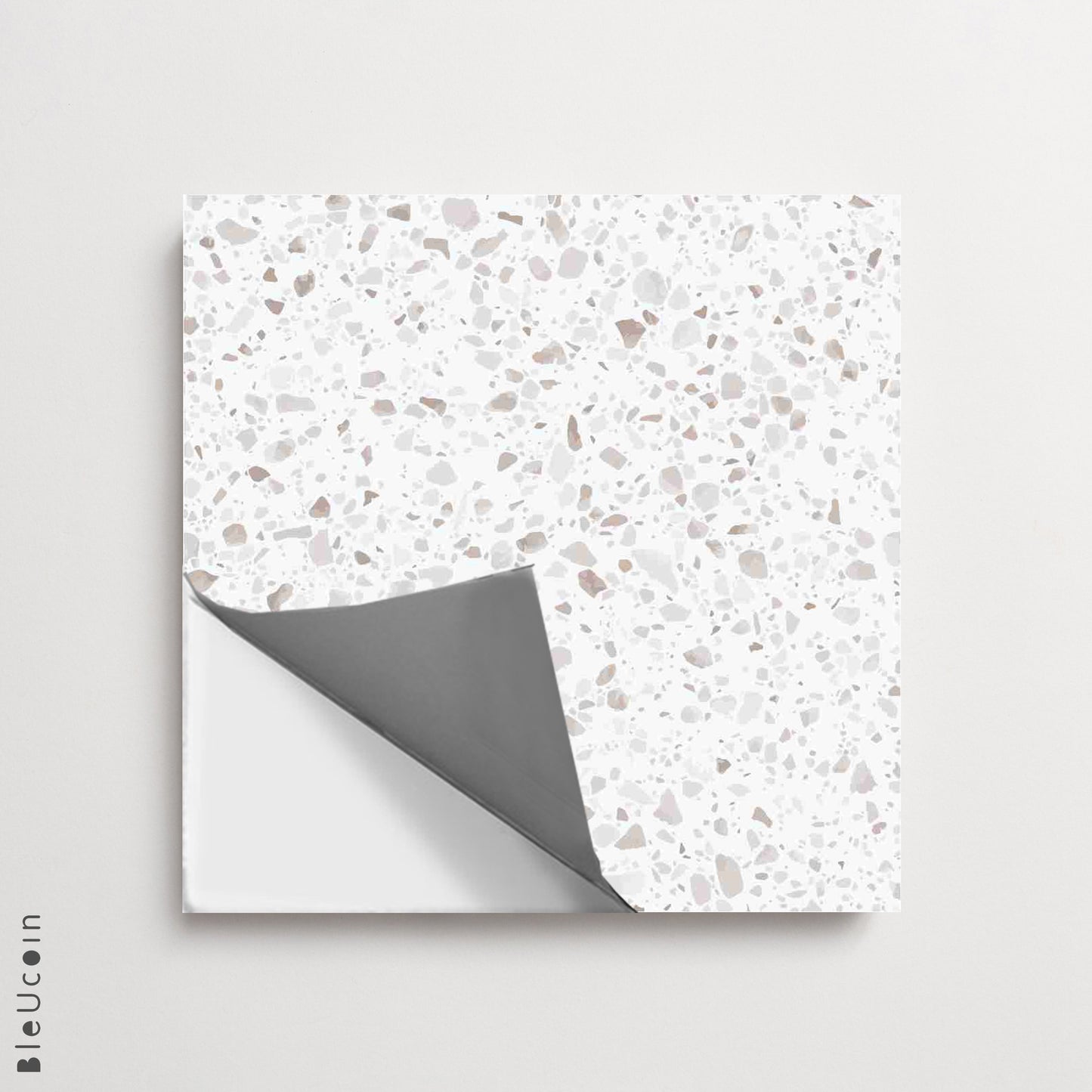 Quebec Terrazzo Premium Peel and Stick Floor Tile Stickers | Removable, Renter friendly with Anti-Slip finish in sturdy 520 microns