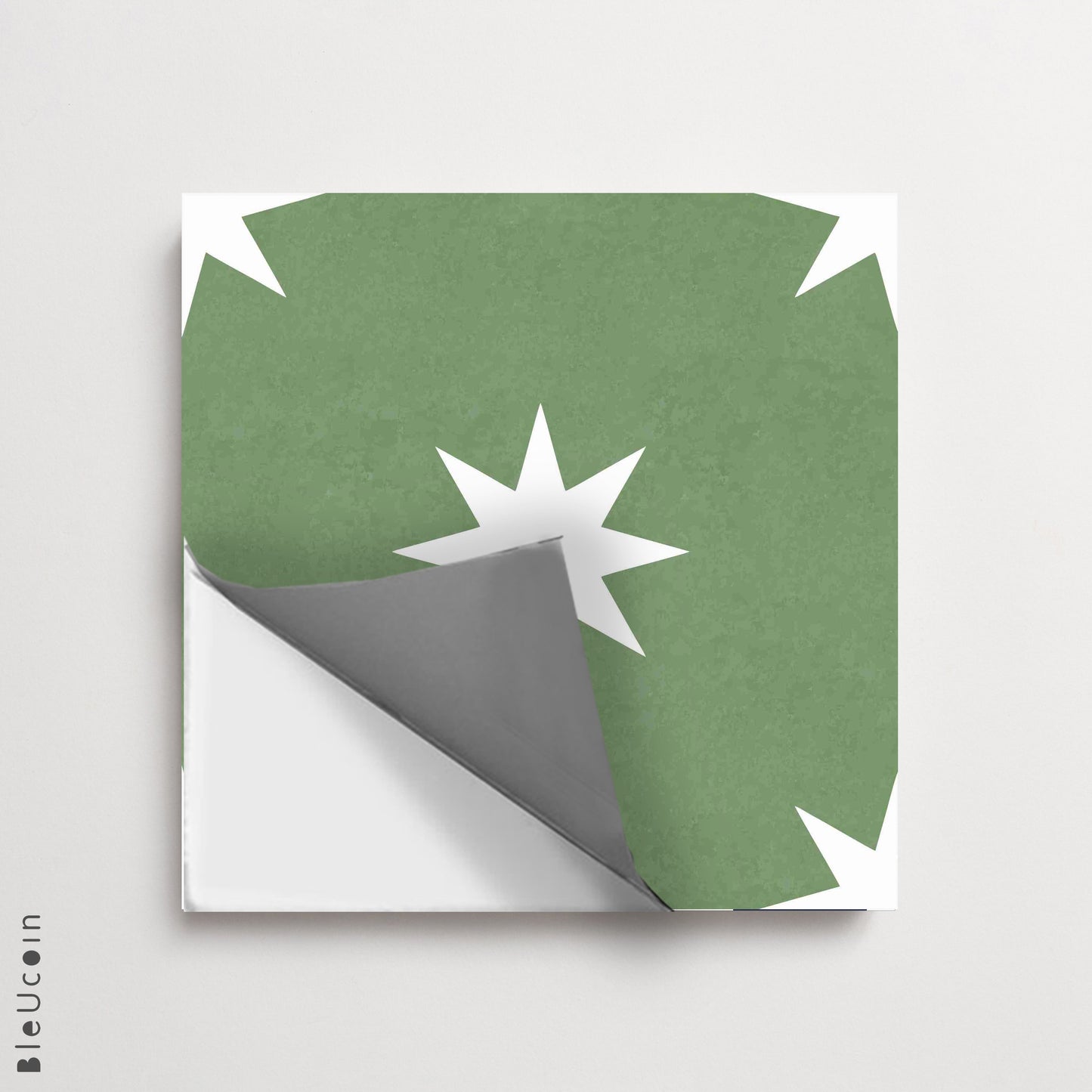 Derby Sage Premium Peel and Stick Floor Tile Stickers | Removable, Renter friendly with Anti-Slip finish in sturdy 520 microns