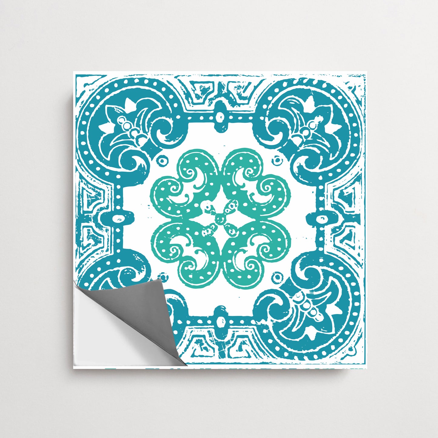 Bharatpur Premium Peel and Stick Floor Tile Stickers | Removable, Renter friendly with Anti-Slip finish in sturdy 520 microns