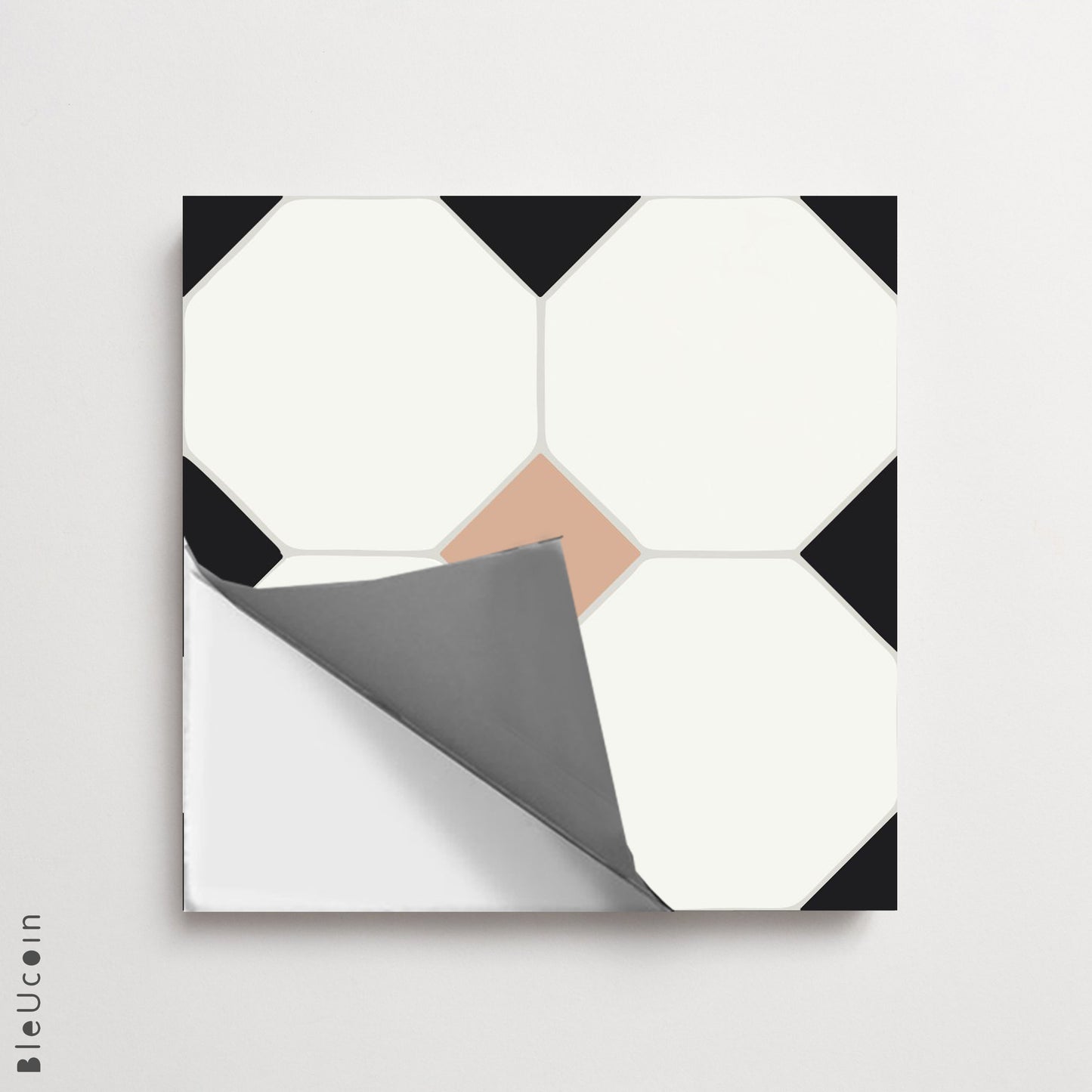 Warsaw Peach Premium Peel and Stick Floor Tile Stickers | Removable, Renter friendly with Anti-Slip finish in sturdy 520 microns