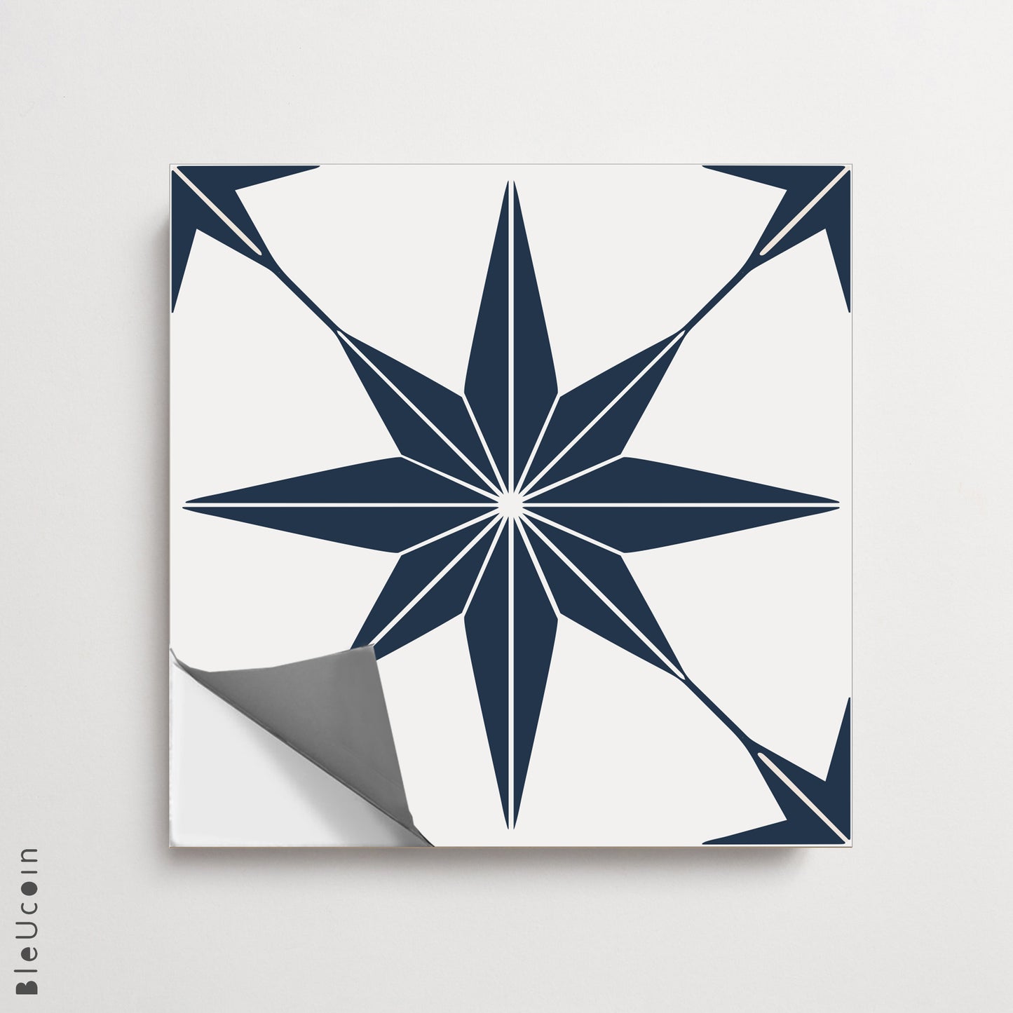 Positano Navy Premium Peel and Stick Floor Tile Stickers | Removable, Renter friendly with Anti-Slip finish in sturdy 520 microns