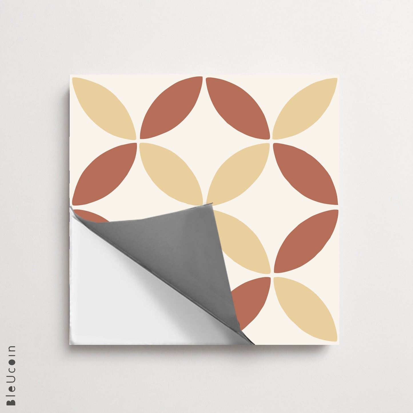 Barcelona Rust Premium Peel and Stick Floor Tile Stickers | Removable, Renter friendly with Anti-Slip finish in sturdy 520 microns