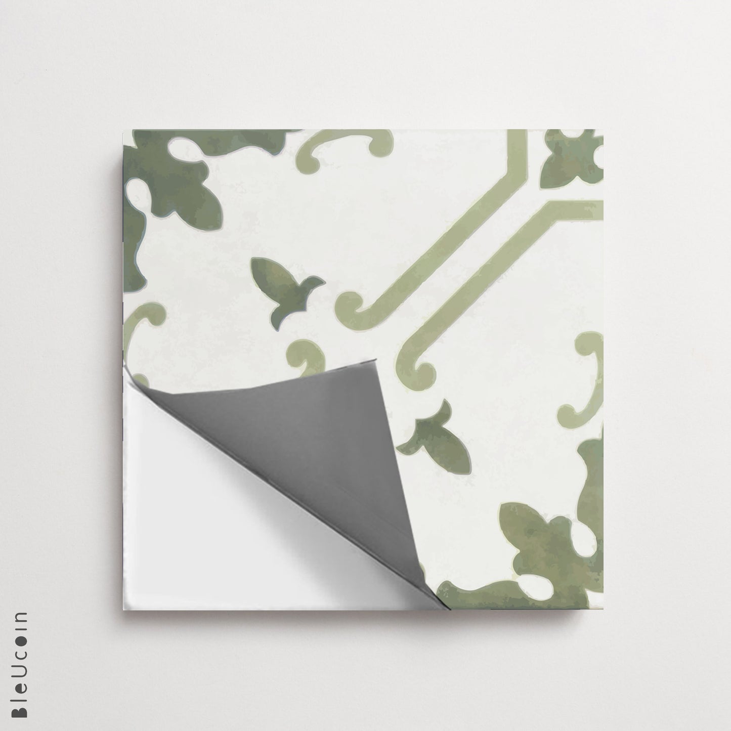 Prescott Olive Premium Peel and Stick Floor Tile Stickers | Removable, Renter friendly with Anti-Slip finish in sturdy 520 microns