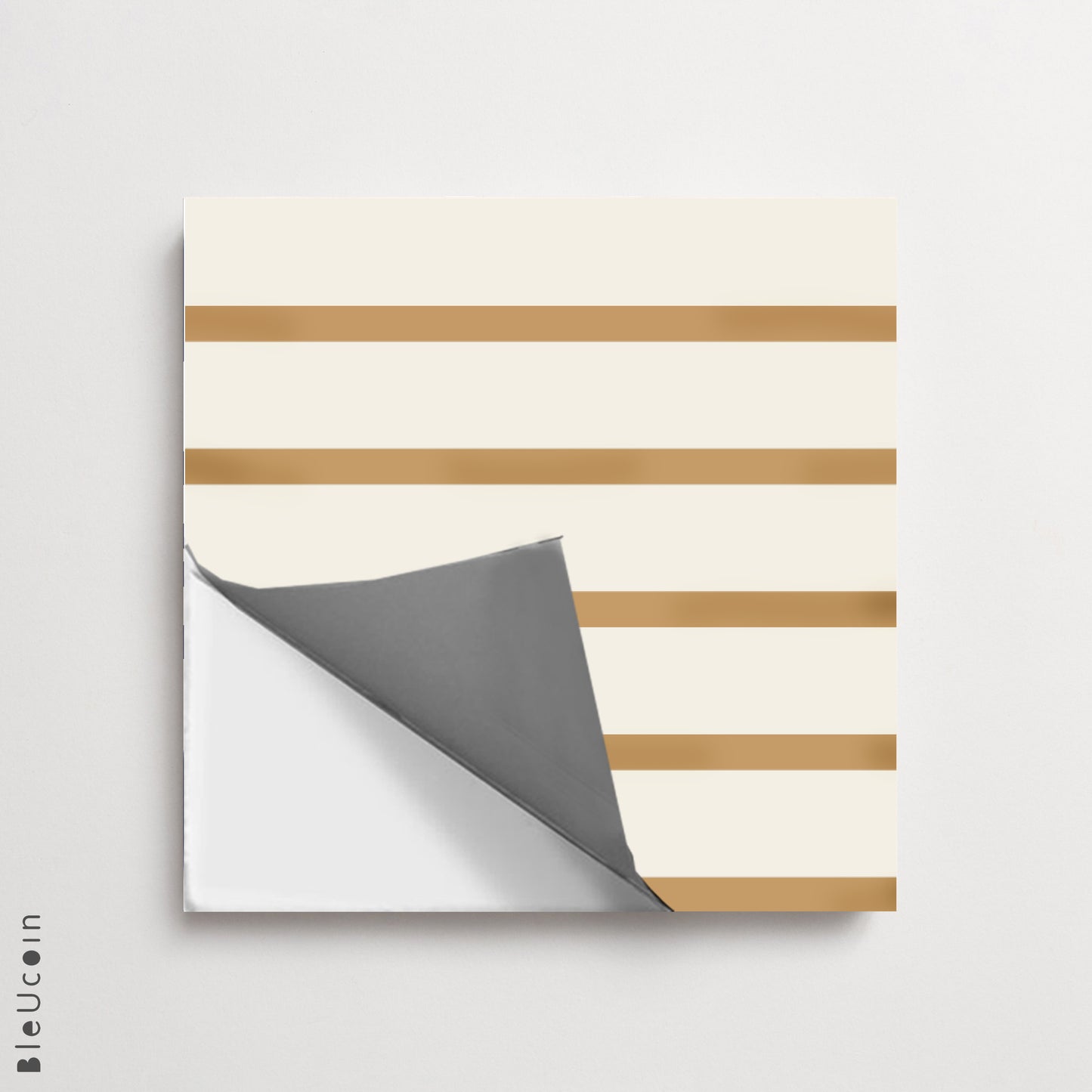 Subway Stripe Tan Premium Peel and Stick Floor Tile Stickers | Removable, Renter friendly with Anti-Slip finish in sturdy 520 microns