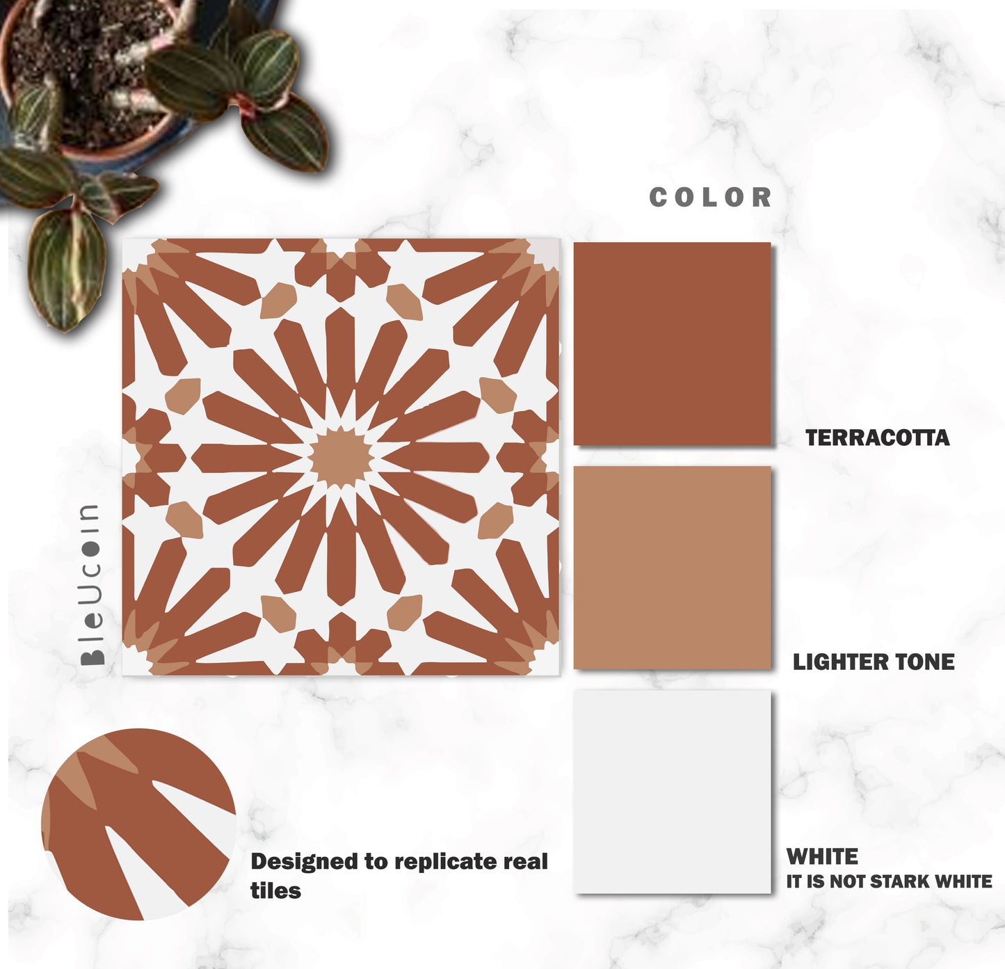 Playa Blanca Terracotta Peel & Stick Tile