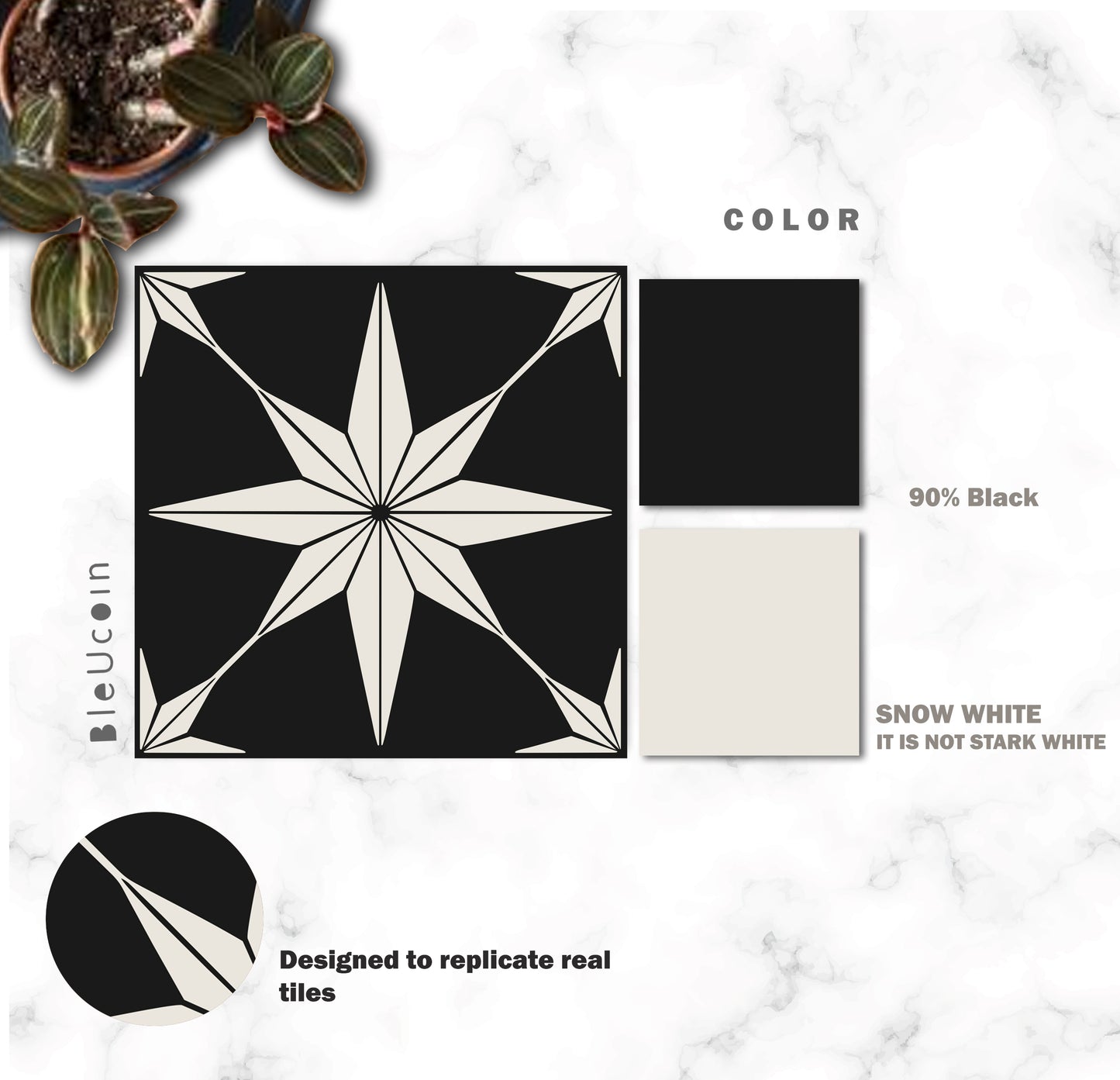 Positano Lignite Premium Peel and Stick Floor Tile Stickers | Removable, Renter friendly with Anti-Slip finish in sturdy 520 microns