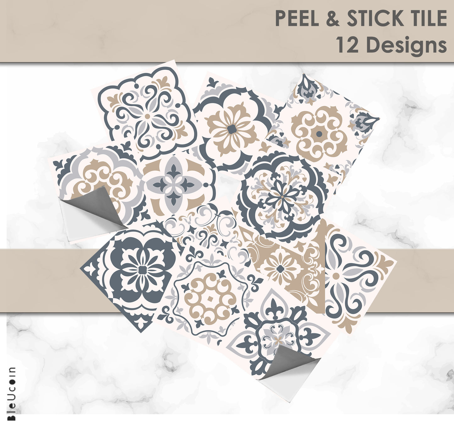 Honolulu Premium Peel and Stick Floor Tile Stickers | Removable, Renter friendly with Anti-Slip finish in sturdy 520 microns
