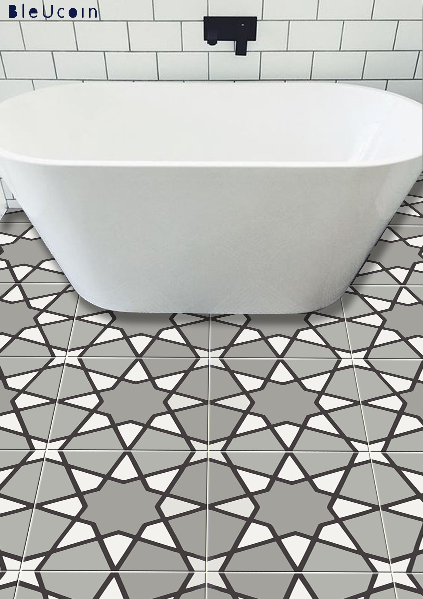 California Premium Peel and Stick Floor Tile Stickers | Removable, Renter friendly with Anti-Slip finish in sturdy 520 microns