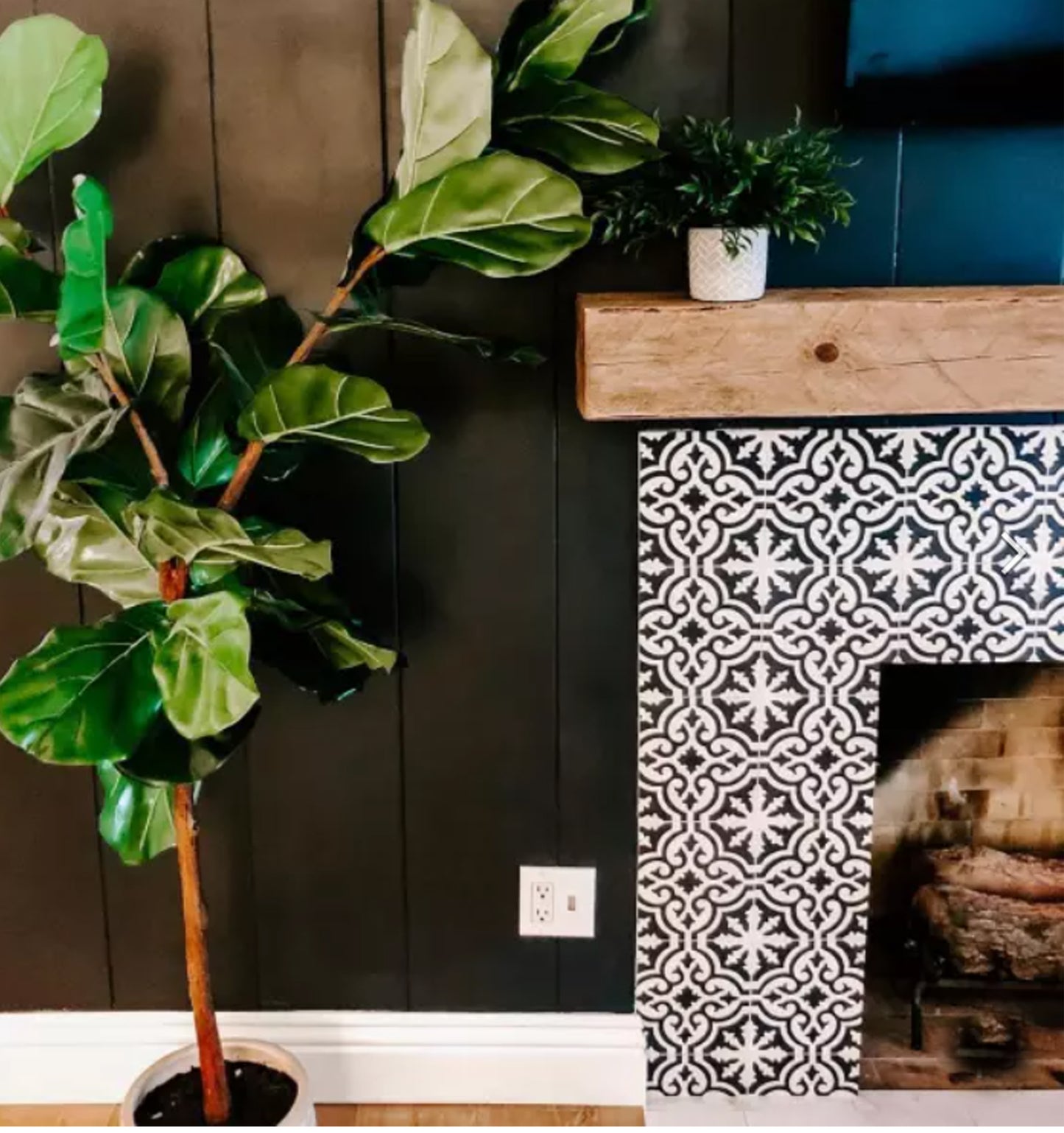Meridian Charcoal Peel & Stick Tile