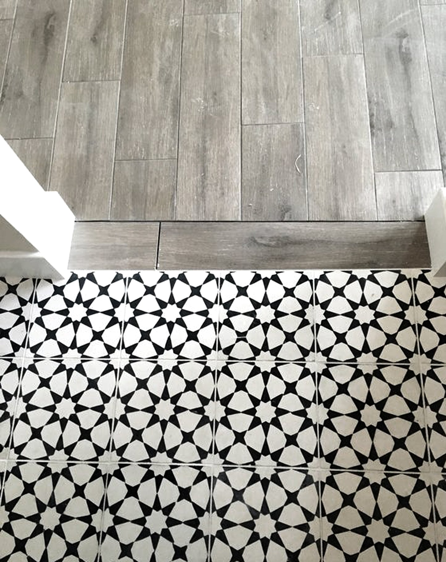 Pacific Black Premium Peel and Stick Floor Tile Stickers | Removable, Renter friendly with Anti-Slip finish in sturdy 520 microns