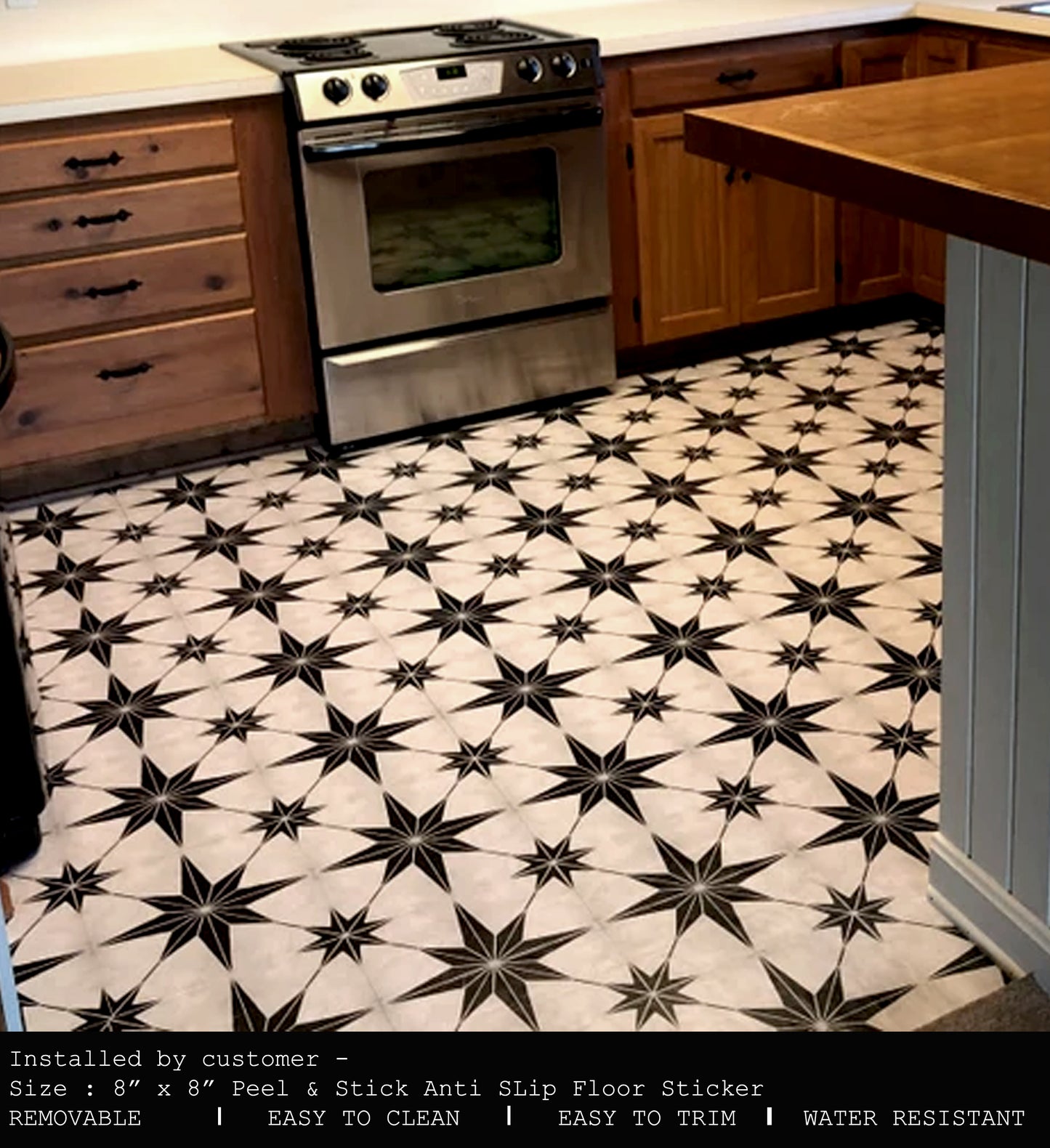 Positano Premium Peel and Stick Floor Tile Stickers | Removable, Renter friendly with Anti-Slip finish in sturdy 520 microns