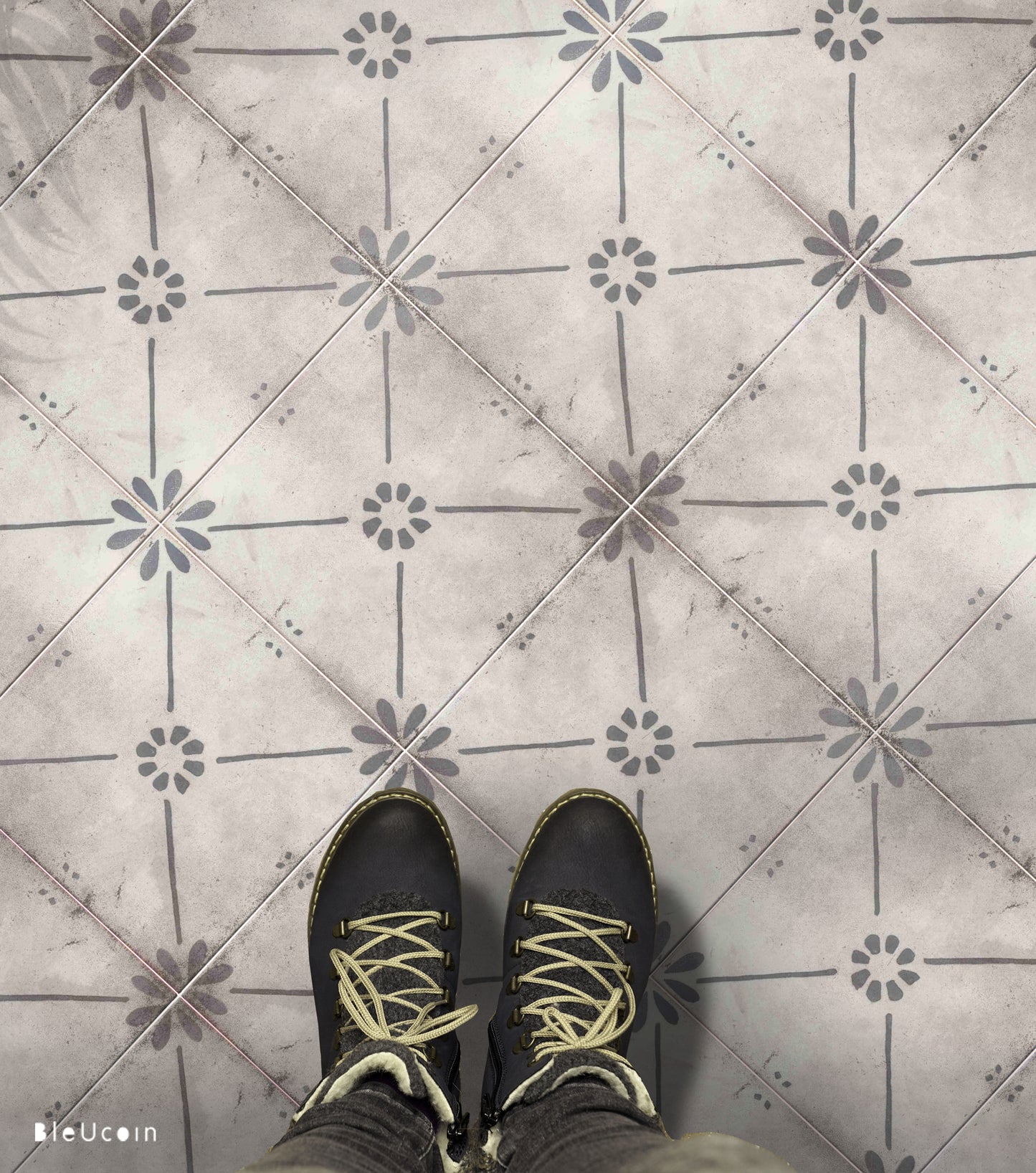 Byron Bay Premium Peel and Stick Floor Tile Stickers | Removable, Renter friendly with Anti-Slip finish in sturdy 520 microns