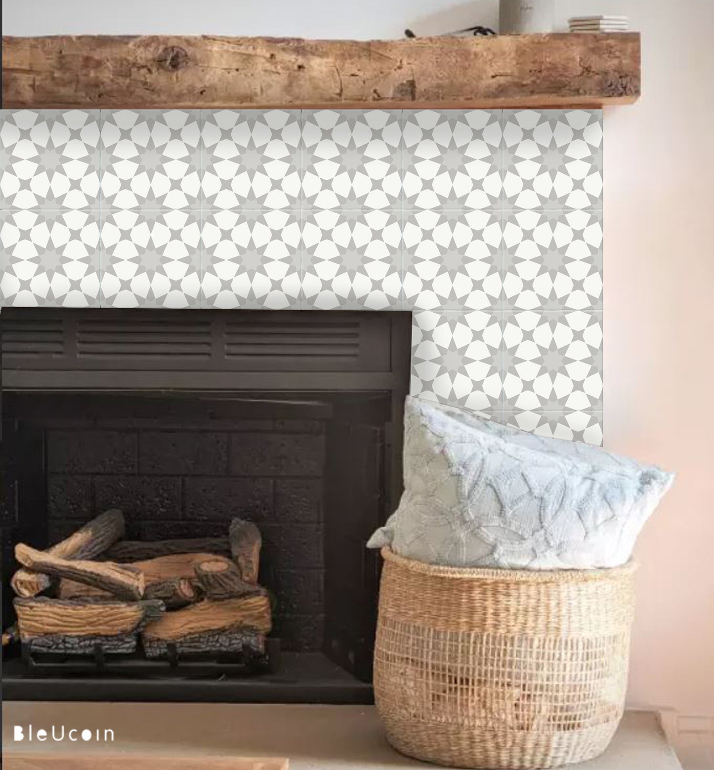 Pacific Grey Peel & Stick Tile Decal