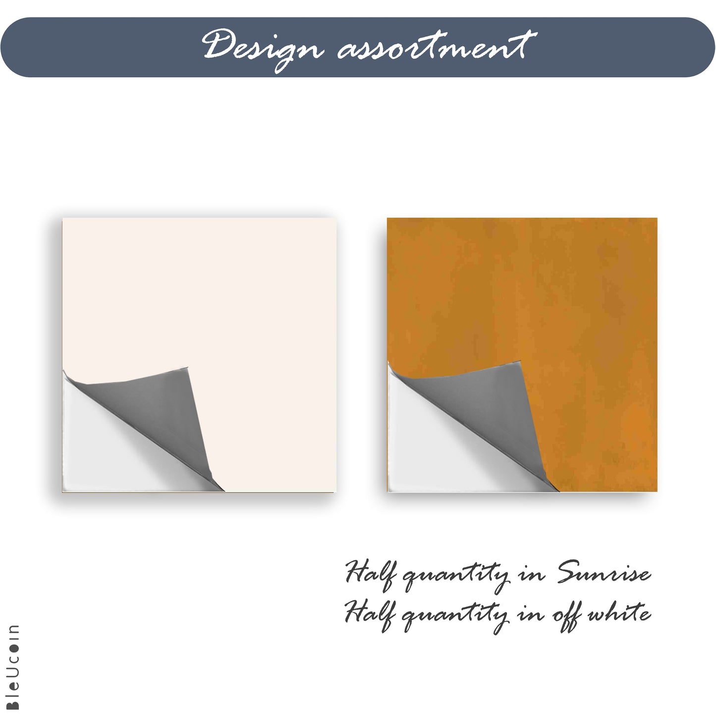 Sunrise & off-White Checker Peel & Stick Tile