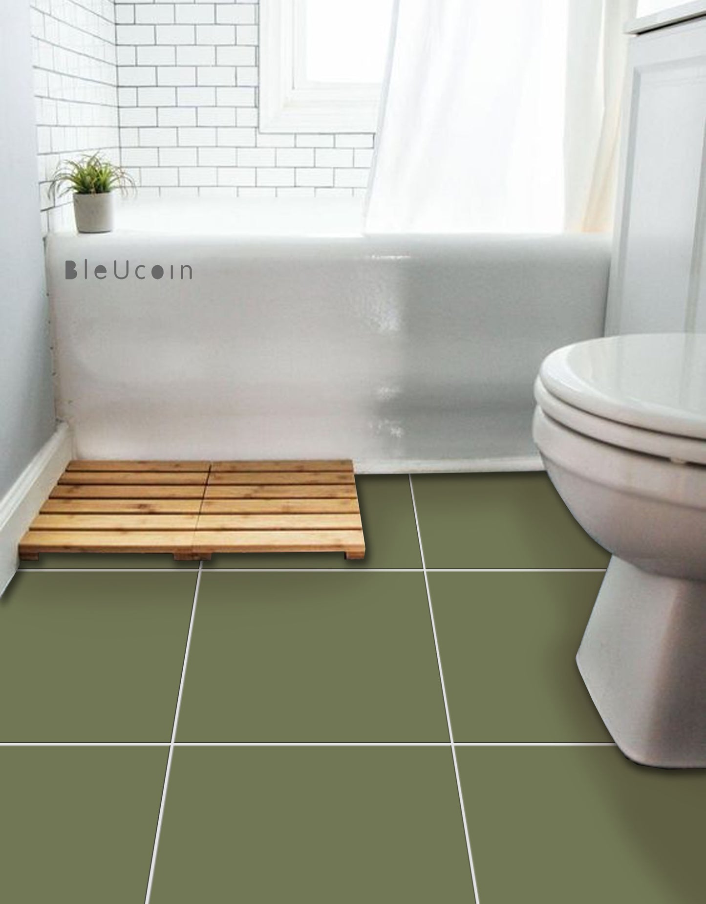 Clover Premium Peel and Stick Floor Tile Stickers | Removable, Renter friendly with Anti-Slip finish in sturdy 520 microns
