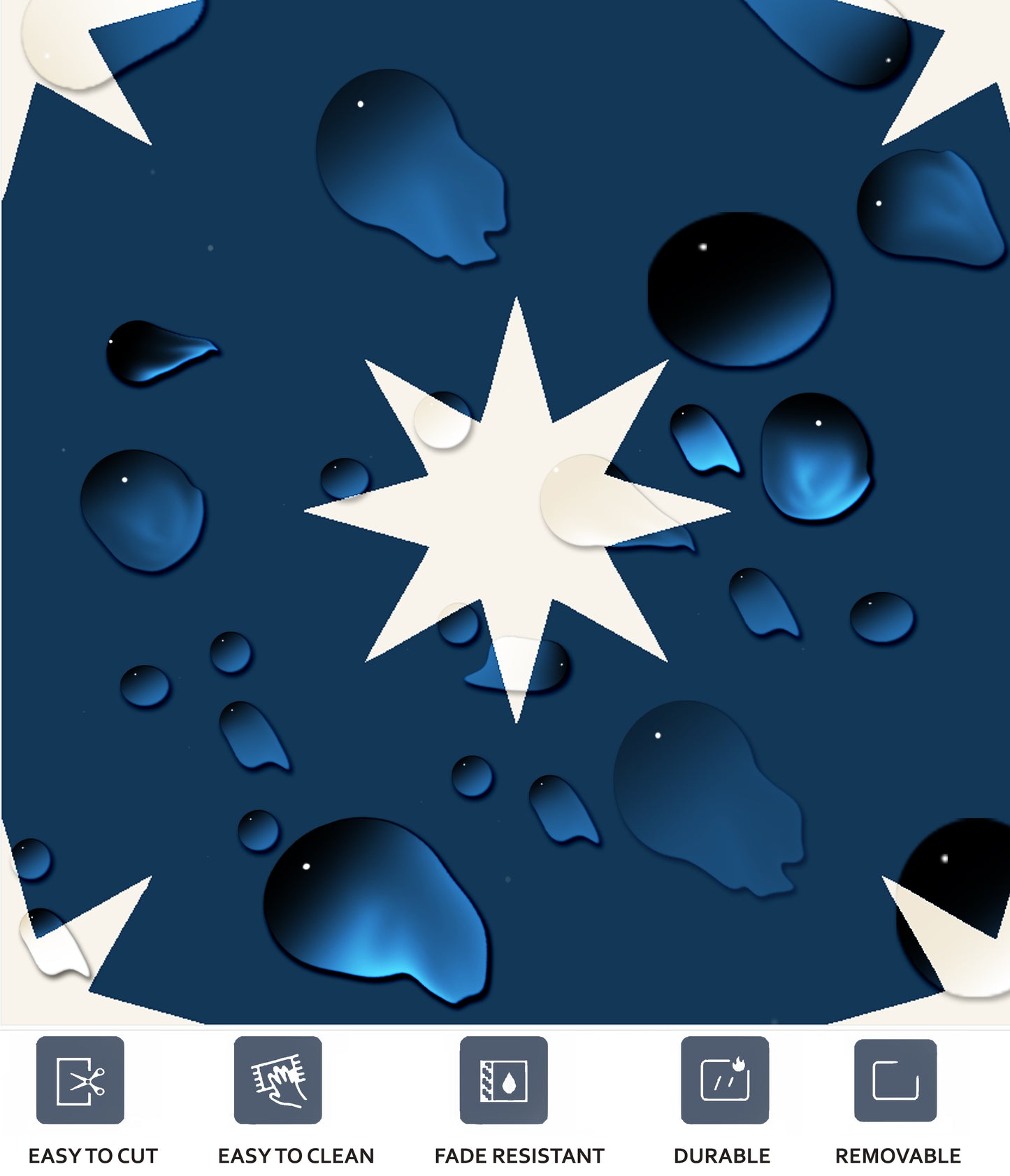 50% DISCOUNT - Derby Navy 12" x 12" = 12 pcs Anti - Slip