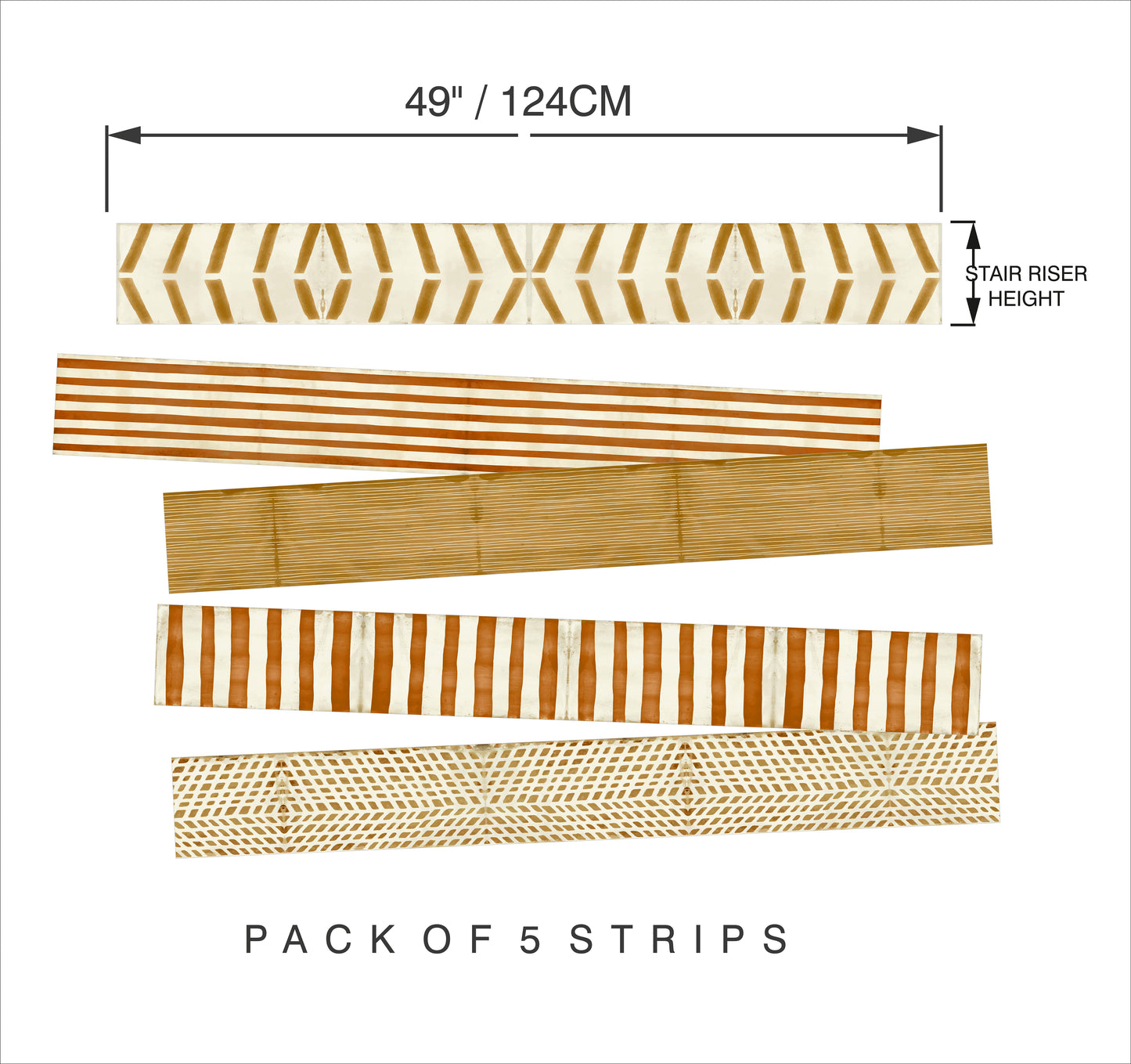 Hanover Brick Stair Riser 6"x 49" - 5 Strips