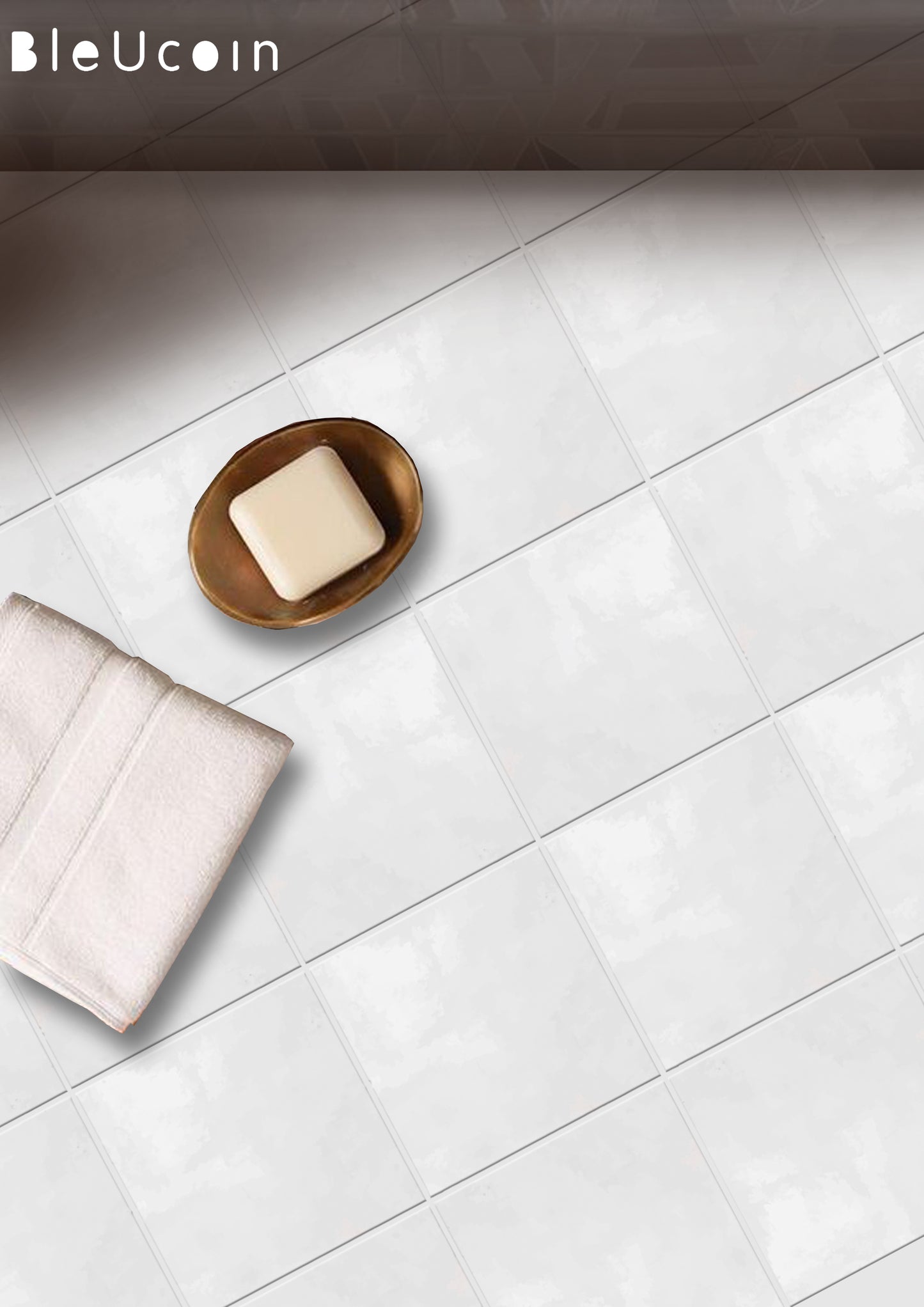 Weathered White Premium Peel and Stick Floor Tile Stickers | Removable, Renter friendly with Anti-Slip finish in sturdy 520 microns