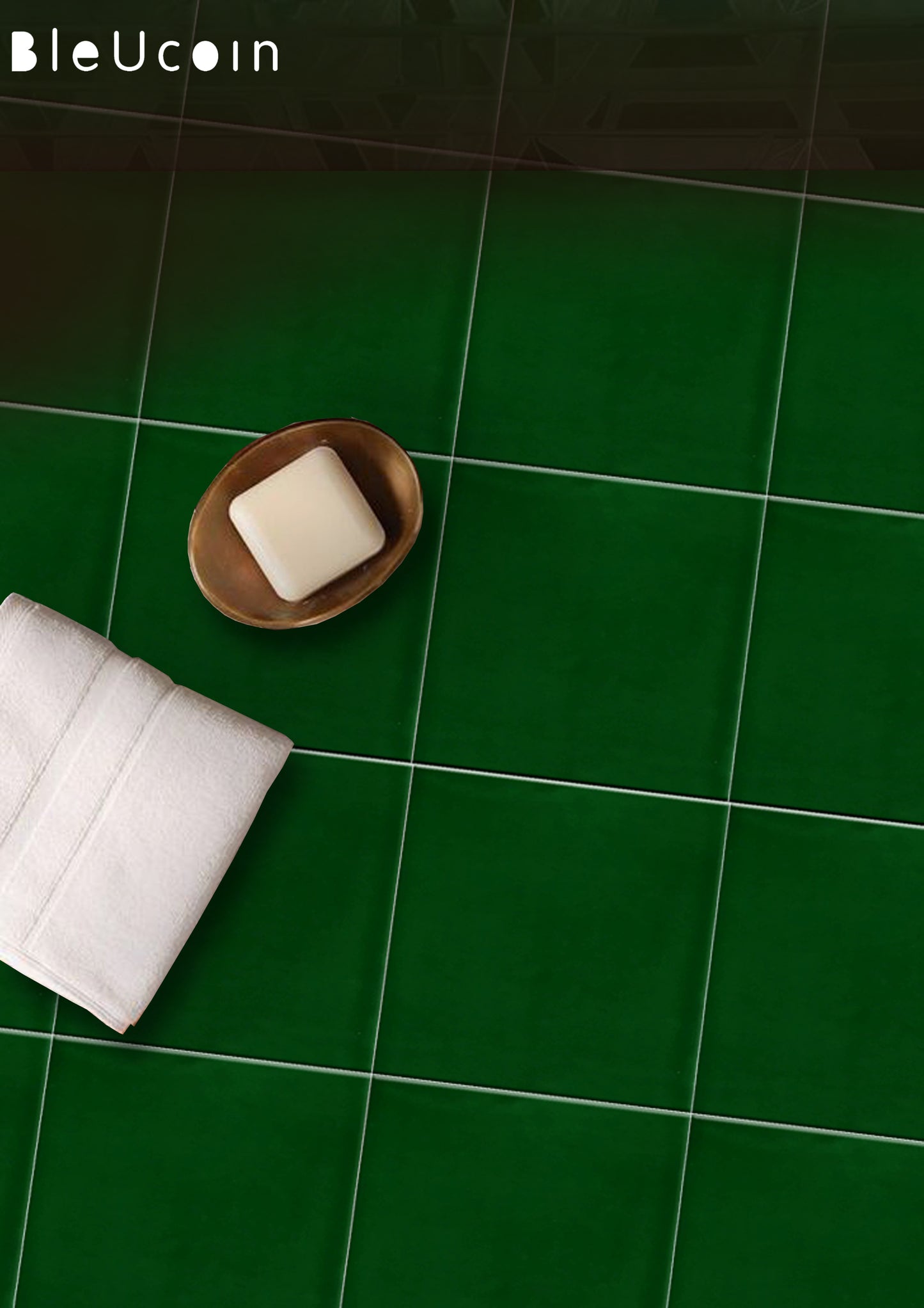 Moss Green Premium Peel and Stick Floor Tile Stickers | Removable, Renter friendly with Anti-Slip finish in sturdy 520 microns
